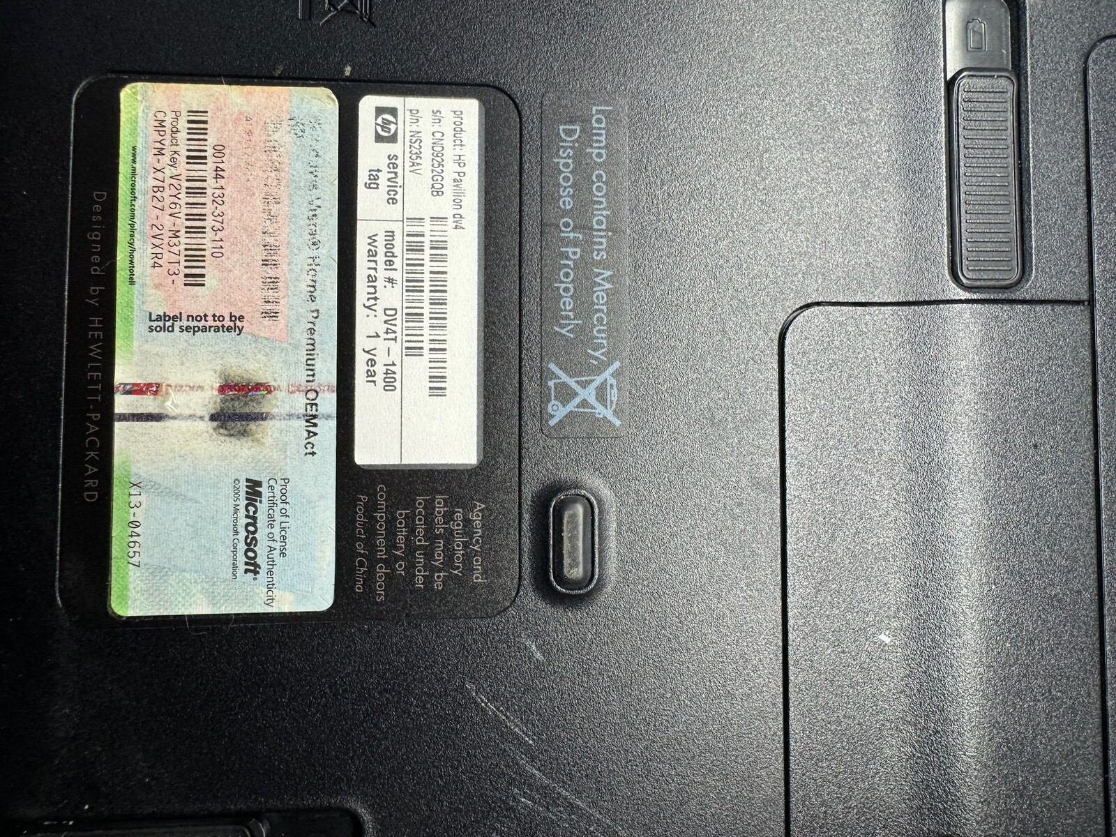 hp pavillion dv4at-1400