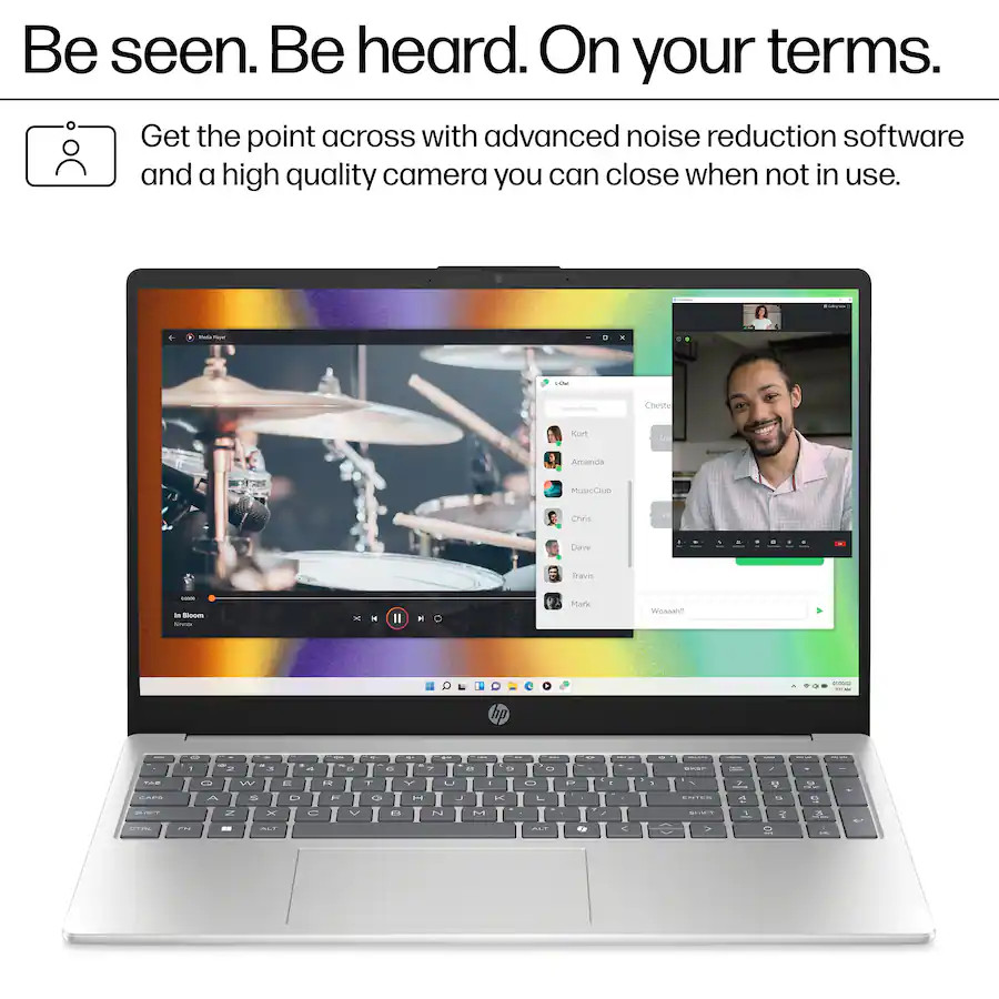 HP 15.6″ Touchscreen Laptop Core i3-1315U Silver, Win 11 Pro, Office 24 – CHOOSE
