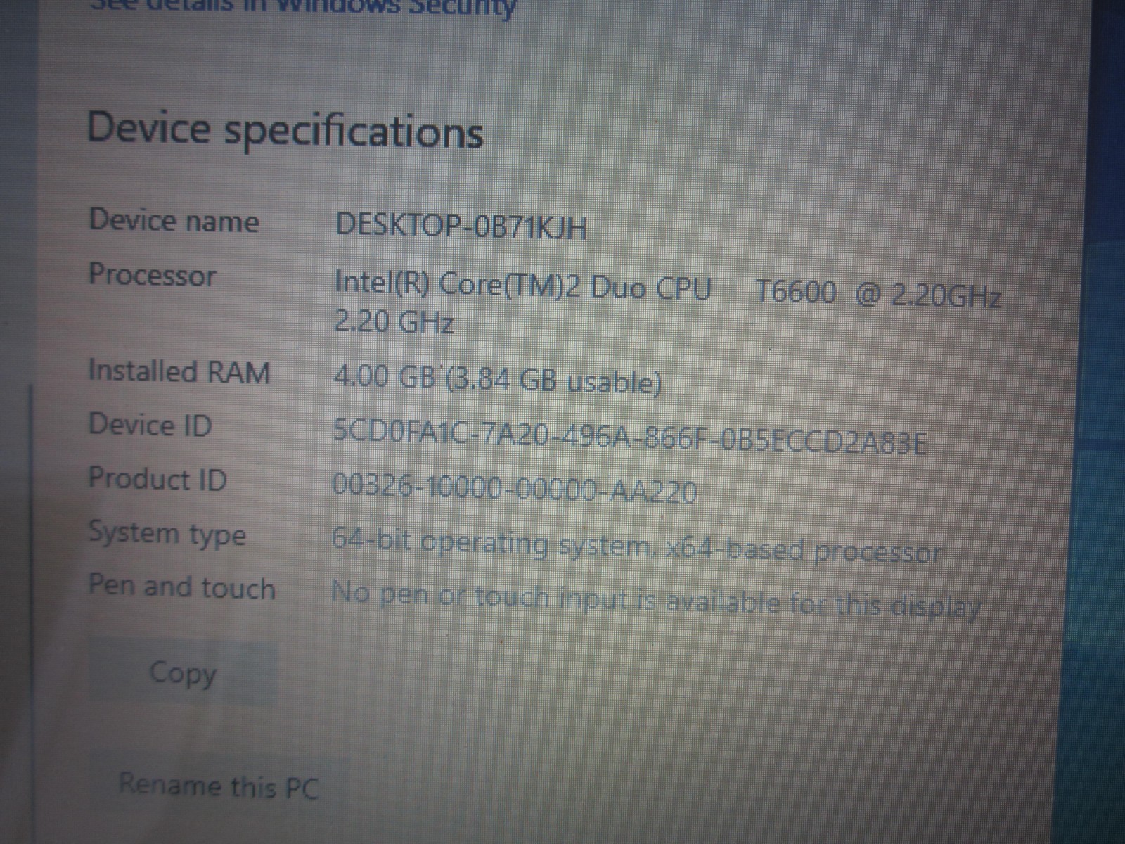 SONY VAIO PCG-7184L Laptop 2.2GHz 4GBRAM 120GBHD SCREEN INTACT NoPwrCord – WORKS