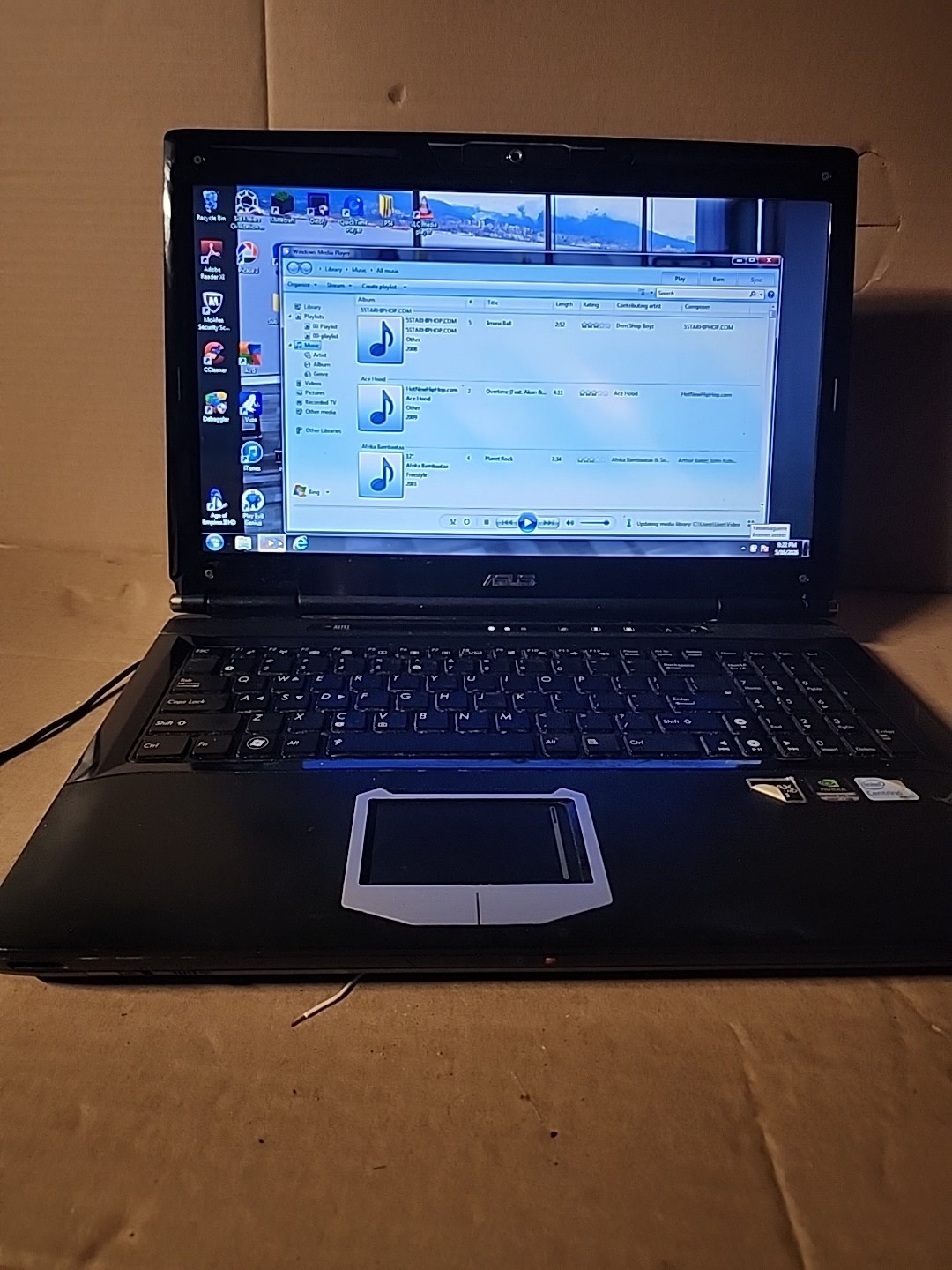 ​Laptop Asus ROG G60 Core 2 Duo P7450 4GB RAM 1GB GTX 260M Win 7 – Para Partes