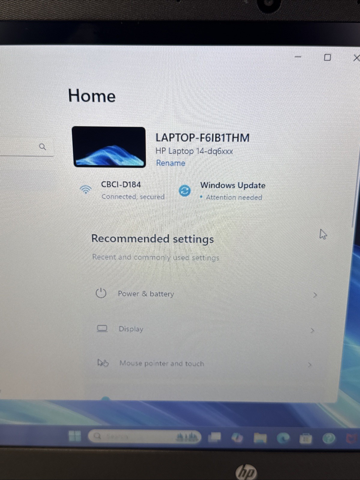 HP Laptop 14-dq6011dx 14″ Intel N150 16GB DDR4 128GB UFS SSD Windows 11