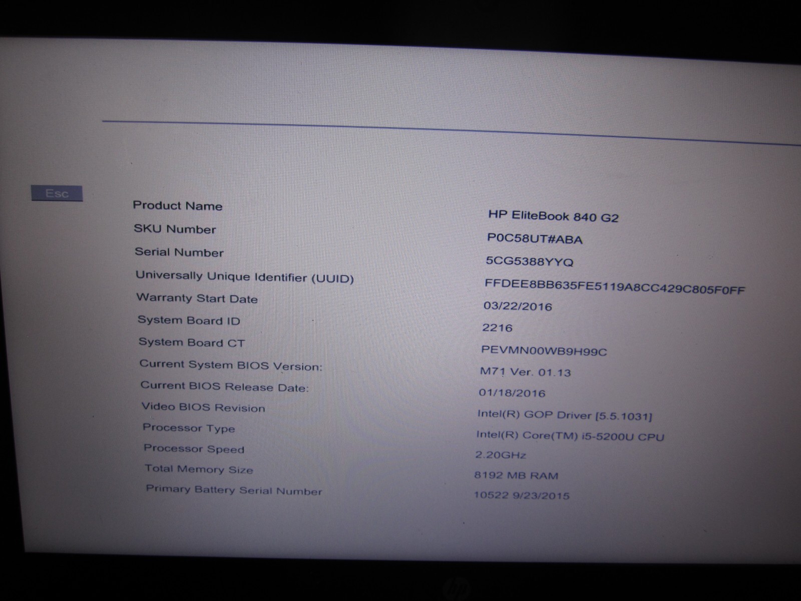 HP EliteBook 840 G2 Laptop Core i5 2.2 GHz 8GB RAM NEW 256GB SSD Win 10 Pro