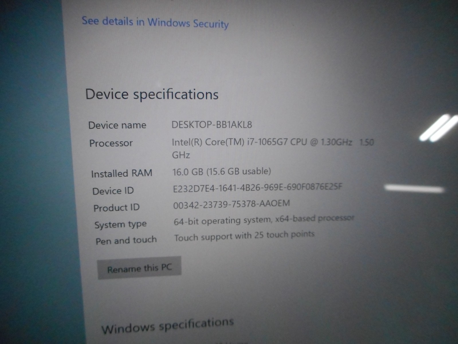 Microsoft Surface Pro 7 i7 10th GEN 1065G7 1.3GHz 1.5 GHz, 16 GB 512 SSD {1866}