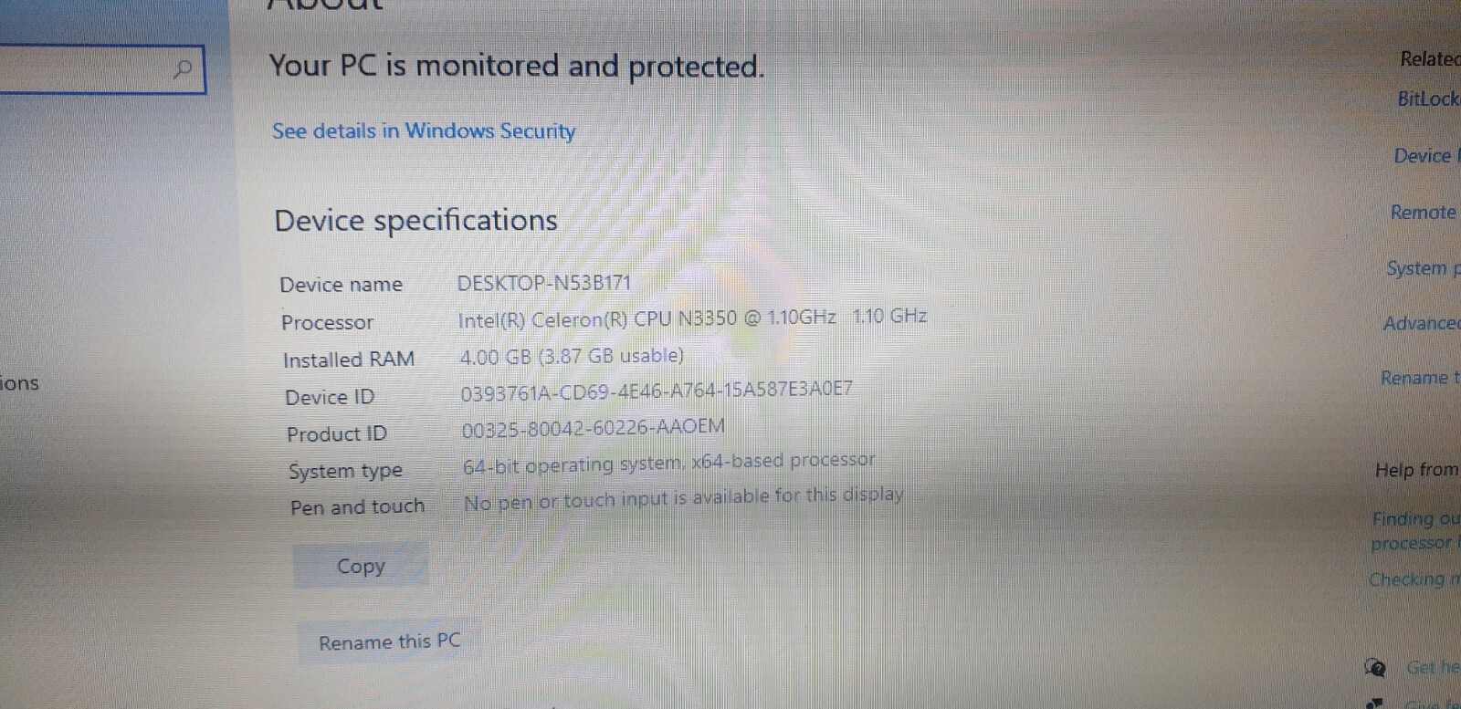 Asus VivoBook R540N Intel Celeron N3350 @1.10GHz | 4GB RAM | 1000GB HDD | W10H