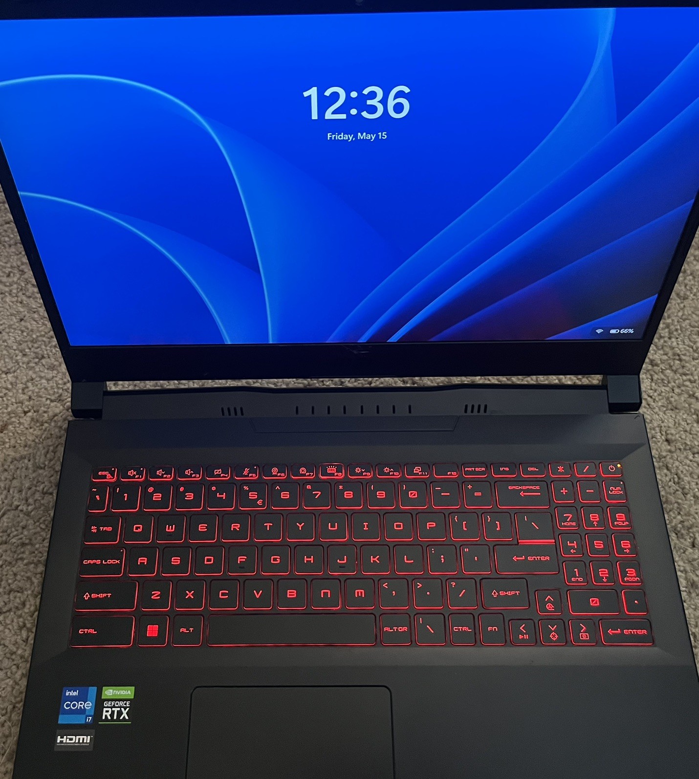 MSI Katana GF66 15.6″ i7 Nvidia RTX 3050Ti 16GB RAM 512GB