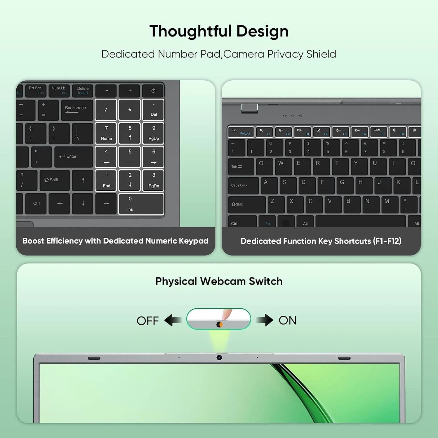 Stylish Silver 15.6″ Laptop – 1080p Display, 256GB SSD & WiFi 5 Connectivity