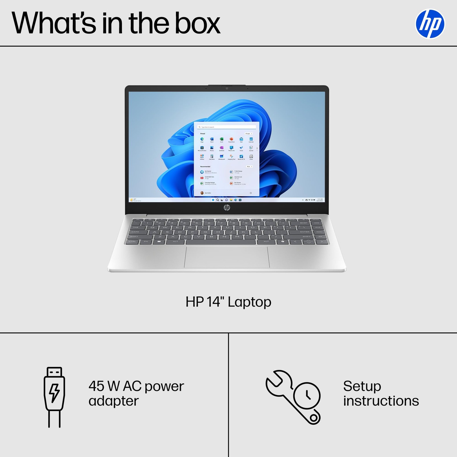 HP 14-ep0299nr 14″ HD LED Display i3-N305 8GB 256GB SSD Win11H S Natural Silver