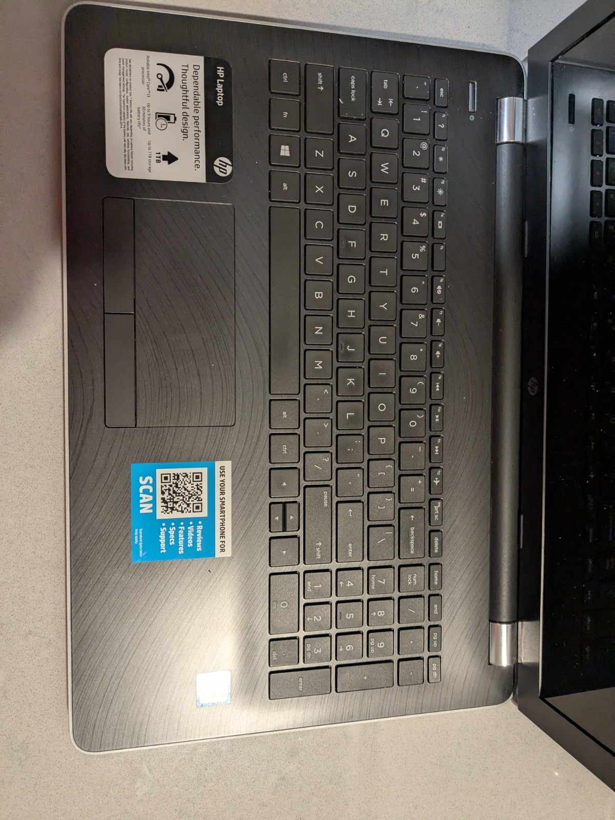 HP 15-bs062st Laptop 15.6″ Core i3 2.40GHz 6GB 1TB HDD Win10 Gray