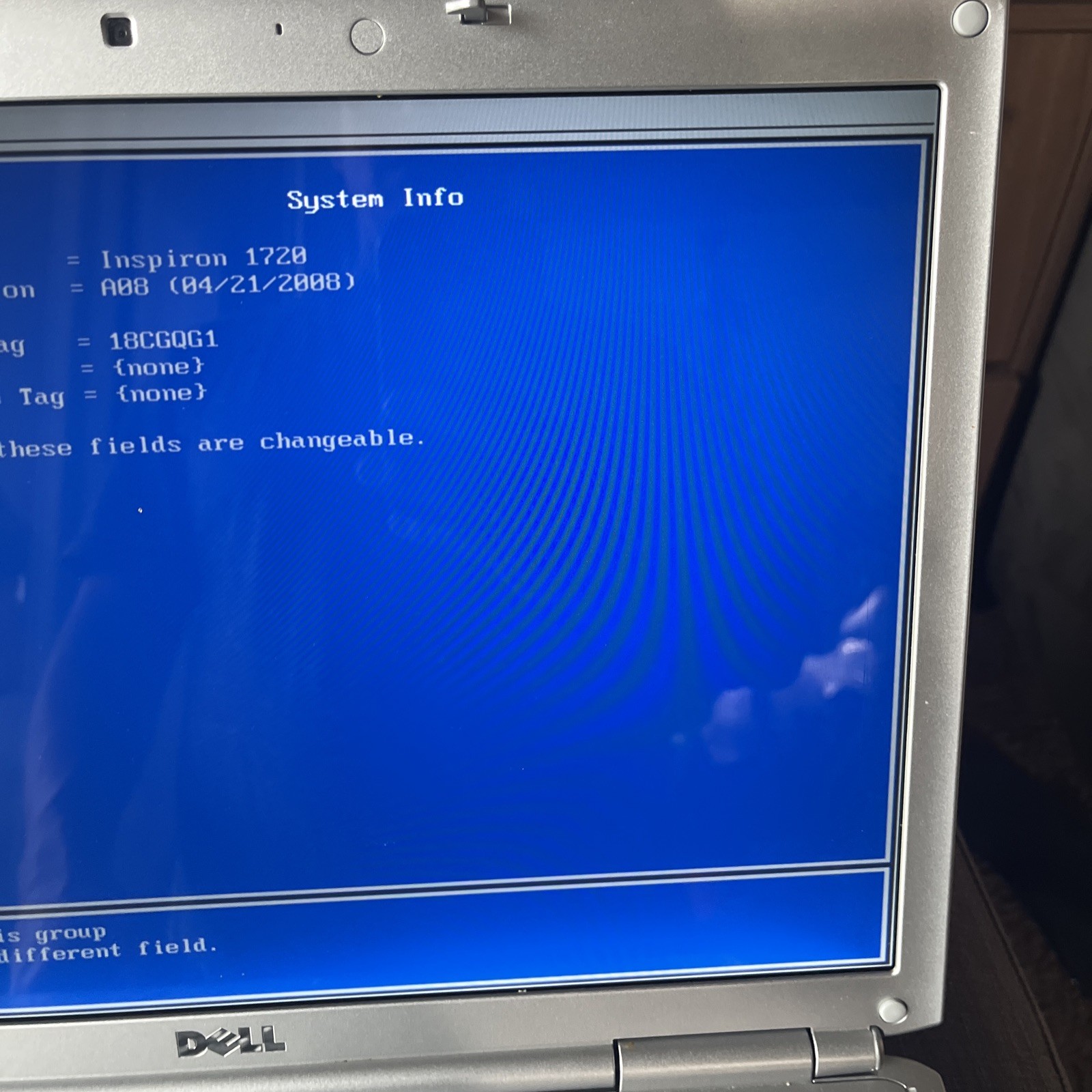 Dell Inspiron 1720 PP22X Intel Core 2 Duo 750MHz 1GB 17″ WXGA+ 1440×900 AS iS