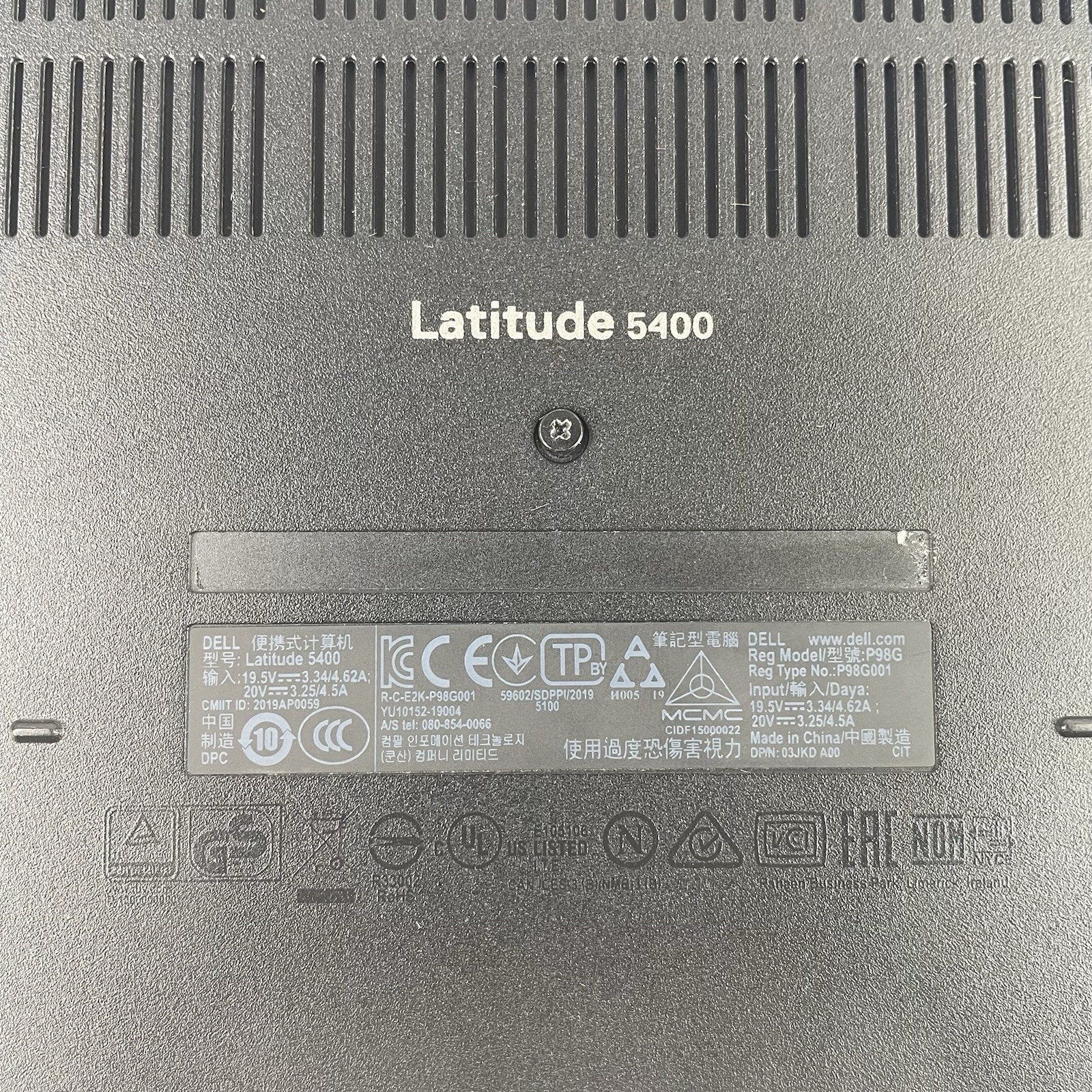 Dell Latitude 5400 14″ i5-8365U 1.60 GHz 8 GB RAM No SSD/OS/AC/Batt – READ