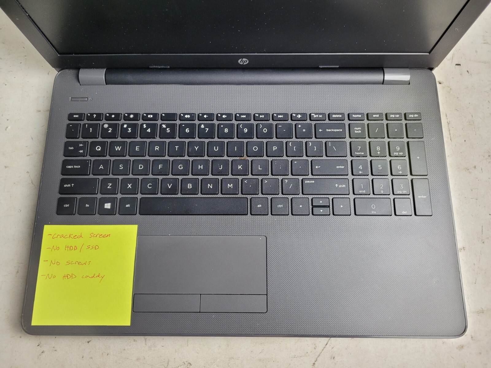 HP 255 G6 Notebook w/AMD A6-9225, 8GB RAM, 15.6″ Laptop for Parts #1870