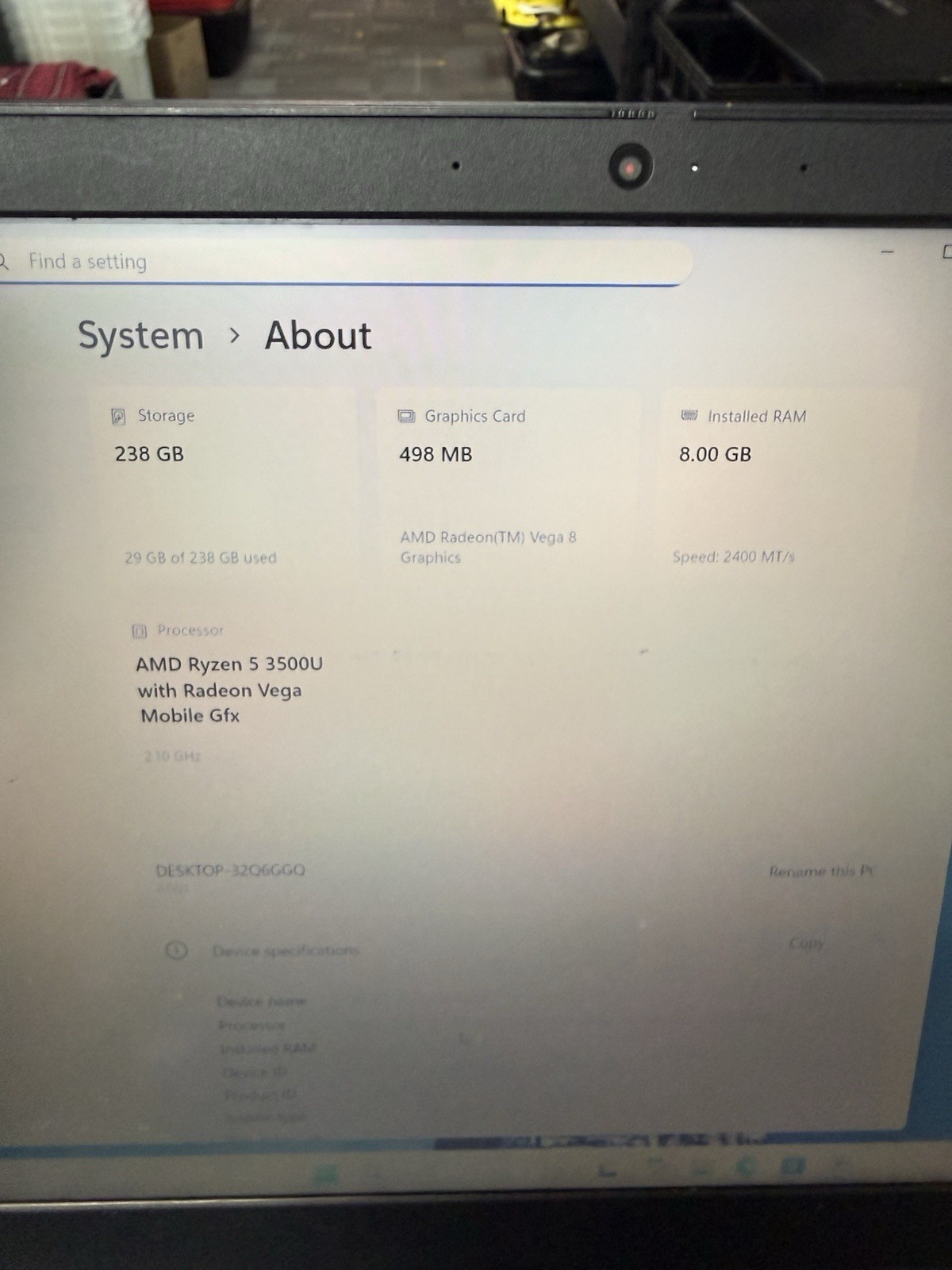 LENOVO IDEAPAD 3 15ADA05 | AMD RYZEN 5 3500U 8GB RAM 2.1GHZ AS IS NEEDS REPAIR