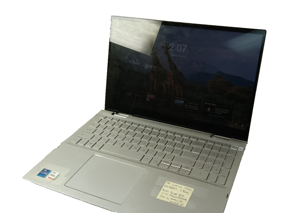 DELL INSPIRON 7506 2-IN-1 I7-1165G7@ 2.8GHz 512GB SSD 16GB RAM Win11 Touch