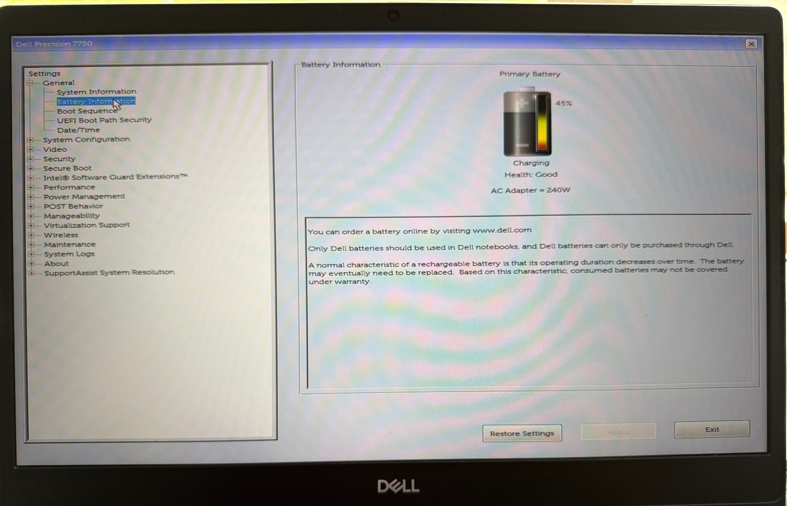 DELL PRECISION 7750 17.3″ i9-10885H 32GB (2)500GB SSD NVIDIA RTX 3000 WIN 11 PRO