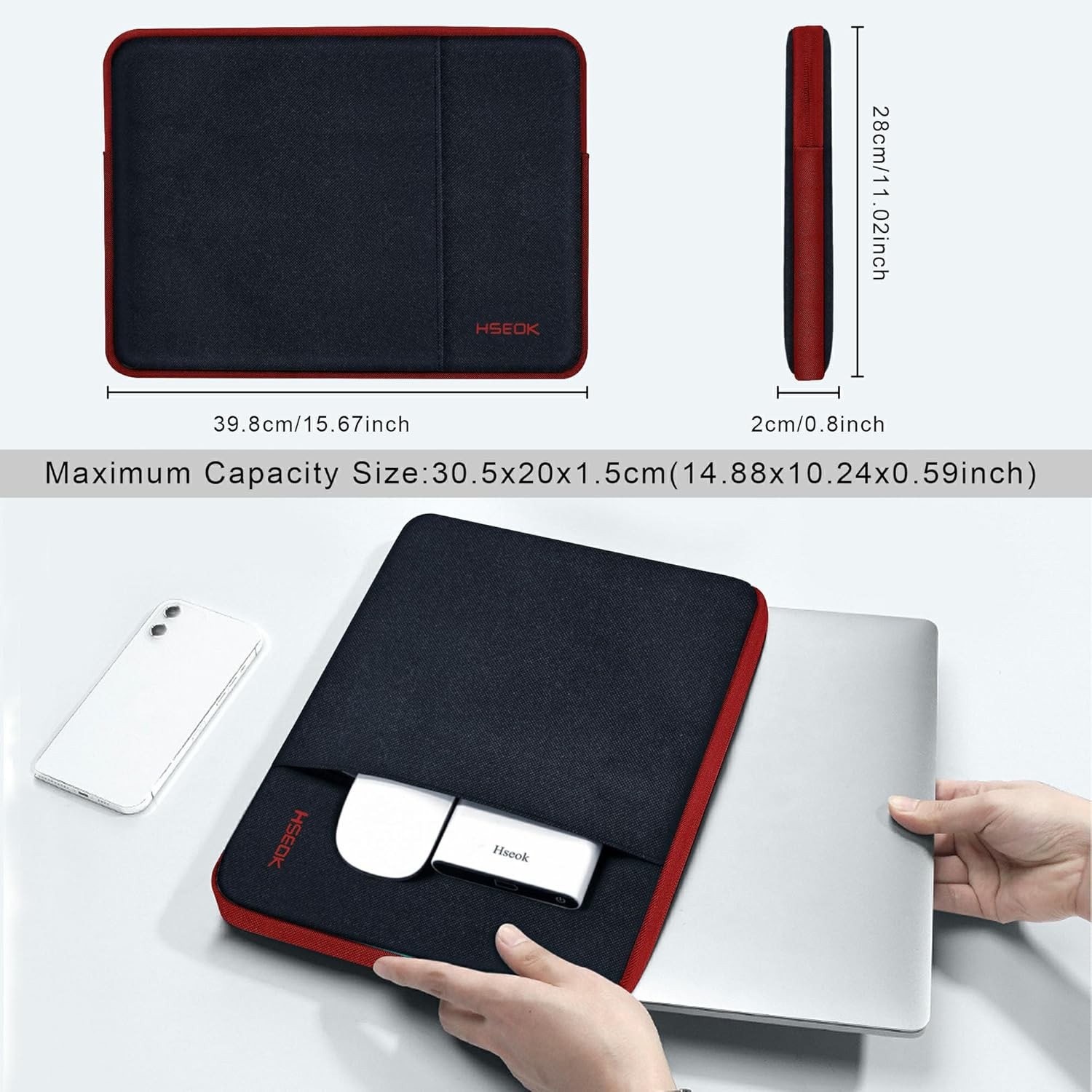 Laptop Case 15.6 Inch Sleeve, Shockproof Protective Water Repellent for Mac Pro