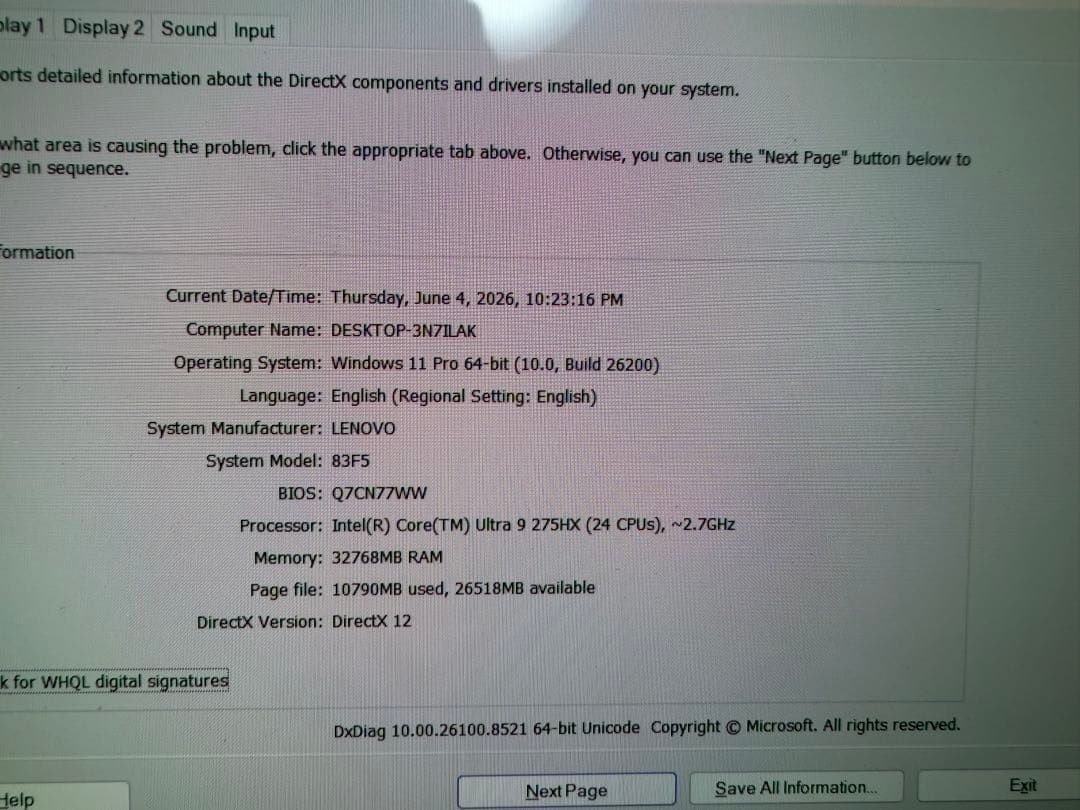Lenovo legion pro 7i RTX 5090 2TB * Almost Unused