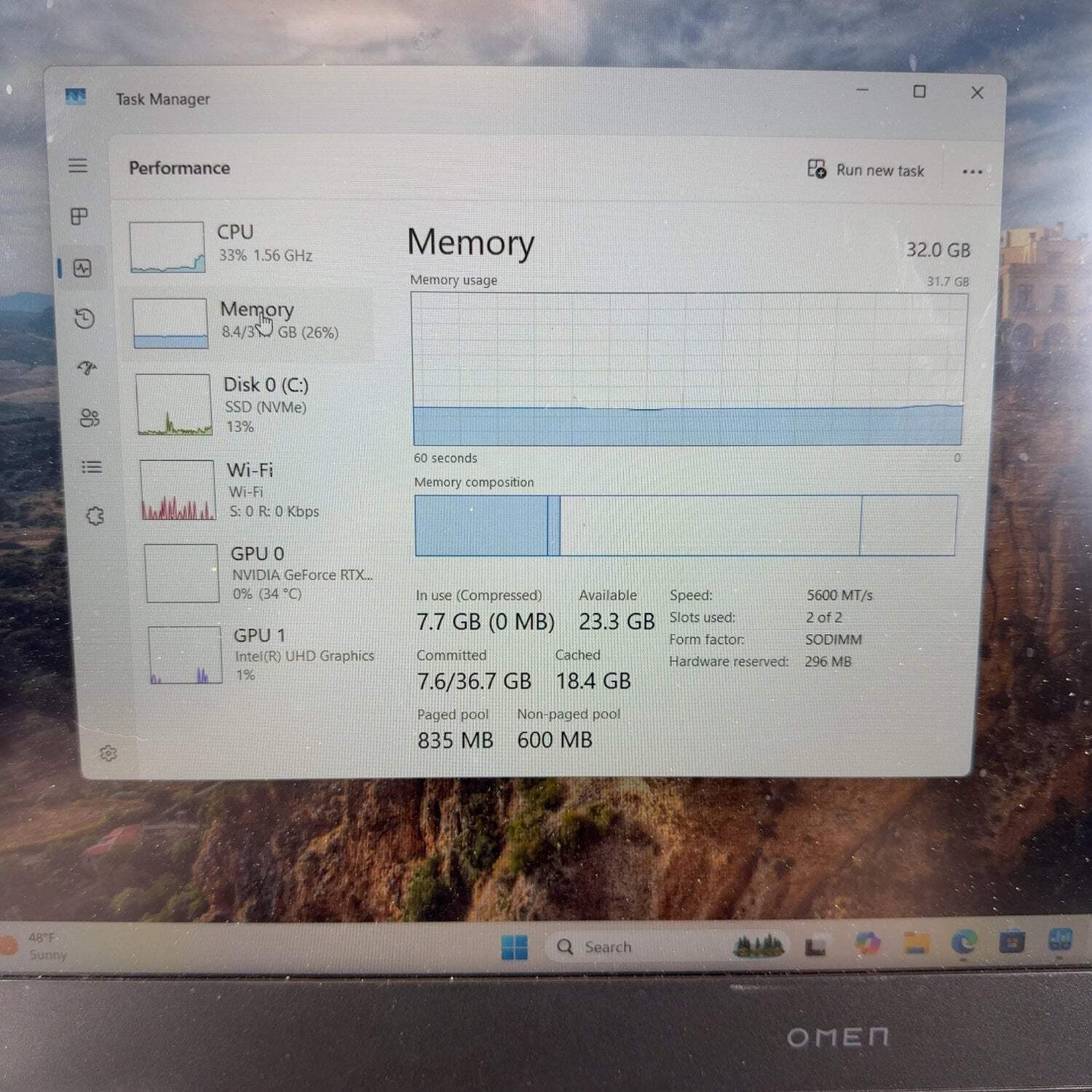 HP Omen 16-AE0073C1 16″ i7-14650HX 2.2GHz 32GB RAM 1TB SSD GeForce RTX 4060