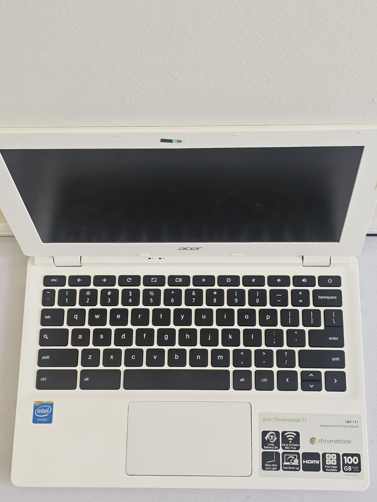 Acer Chromebook 11 CB3-111 Laptop – Intel Celeron N2840 – 2GB RAM 16GB SSD READ