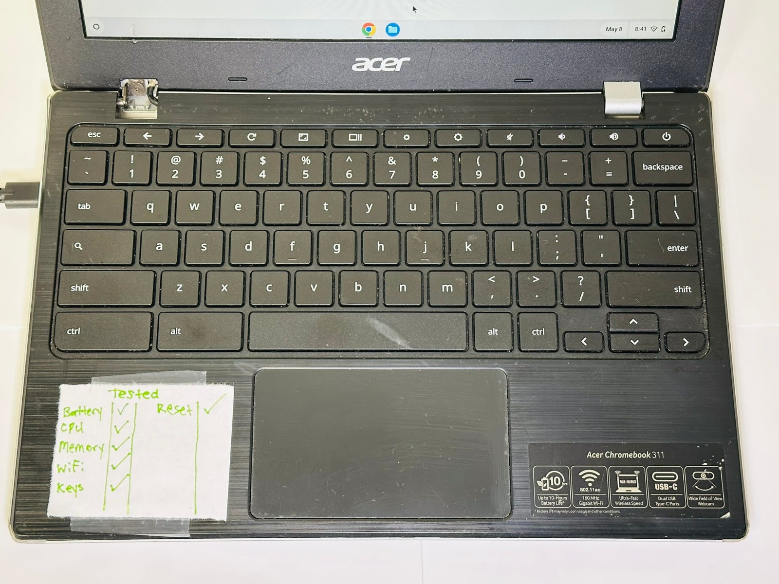 Acer Chromebook 311 CB311-9H-C1JW 11.6″ N4020 4GB 32GB ChromeOS Tested