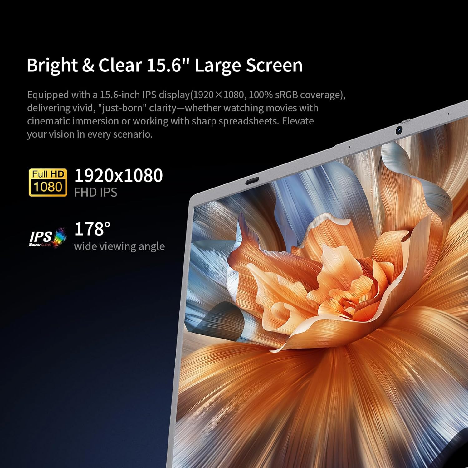 15.6 Ips-Fhd-Laptop, 32GB RAM 512GB SSD 6500Y (Up to 3.4Ghz), Multi-Ports Lightw