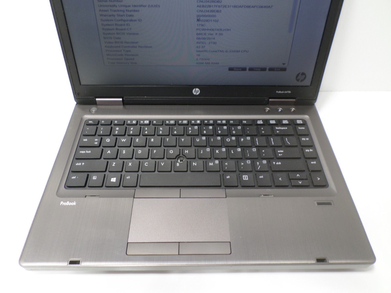 HP ProBook 6470b i5-3340m@ 2.70Ghz, 4 GB, 500 GB, No OS