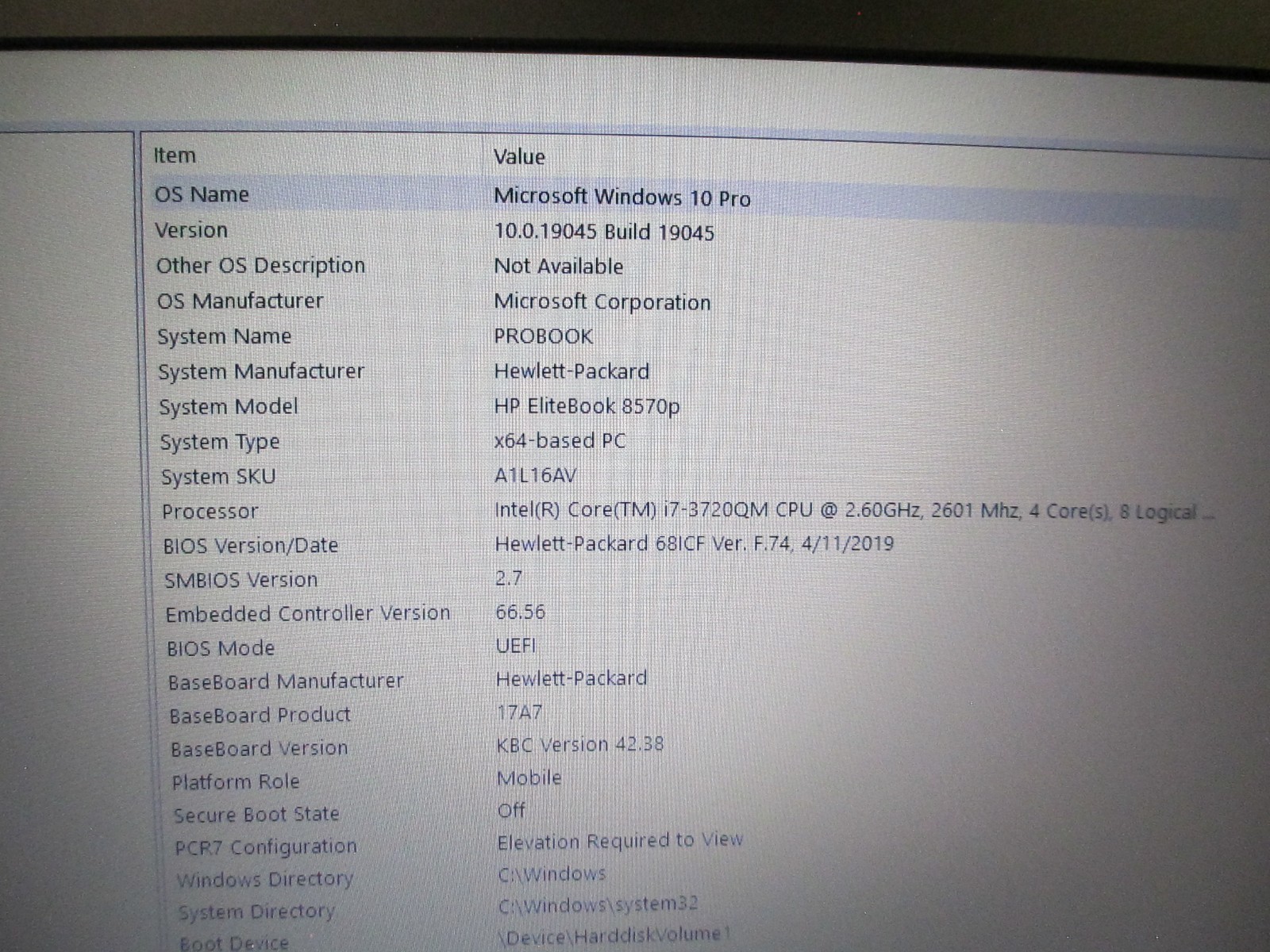 HP Elitebook 8570p i7 VPro QUAD CORE/Win 10 Pro*/16GB Ram/Charger *ACTIVATED