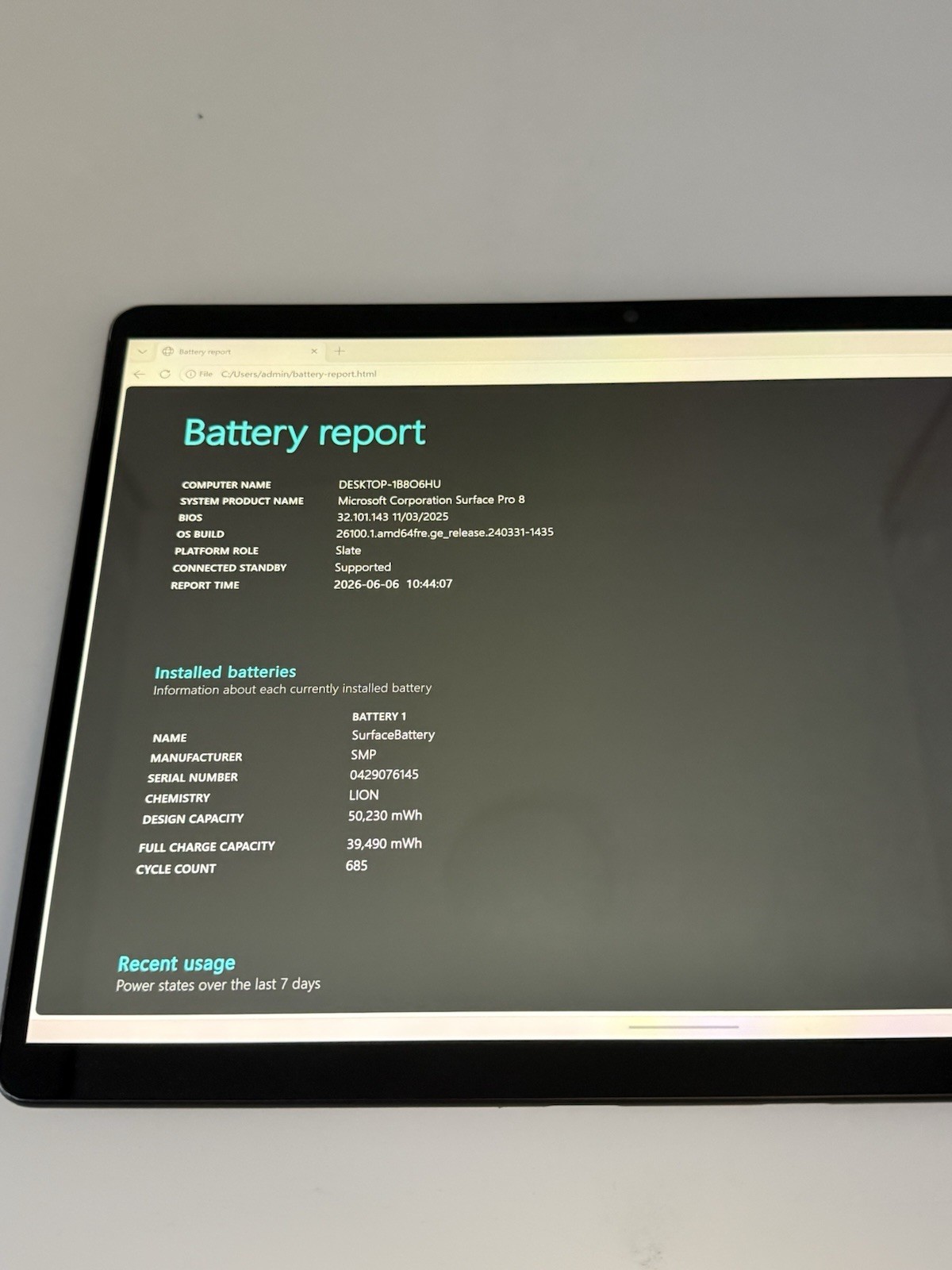 Microsoft Surface Pro 8 13” – i5 11th Gen | 8GB RAM | 256GB SSD (READ DESC) 39C