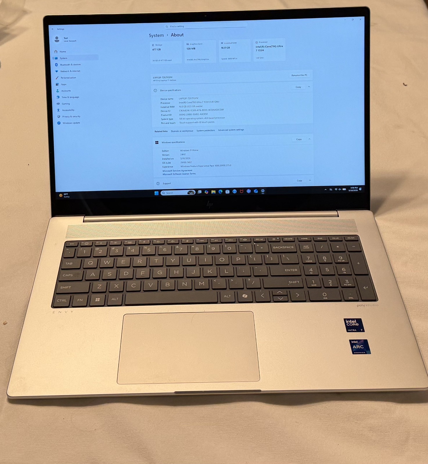 HP Envy Laptop 17-da0047nr (17.3″ Intel Core™ Ultra 7, 16GB RAM, 512GB SSD)