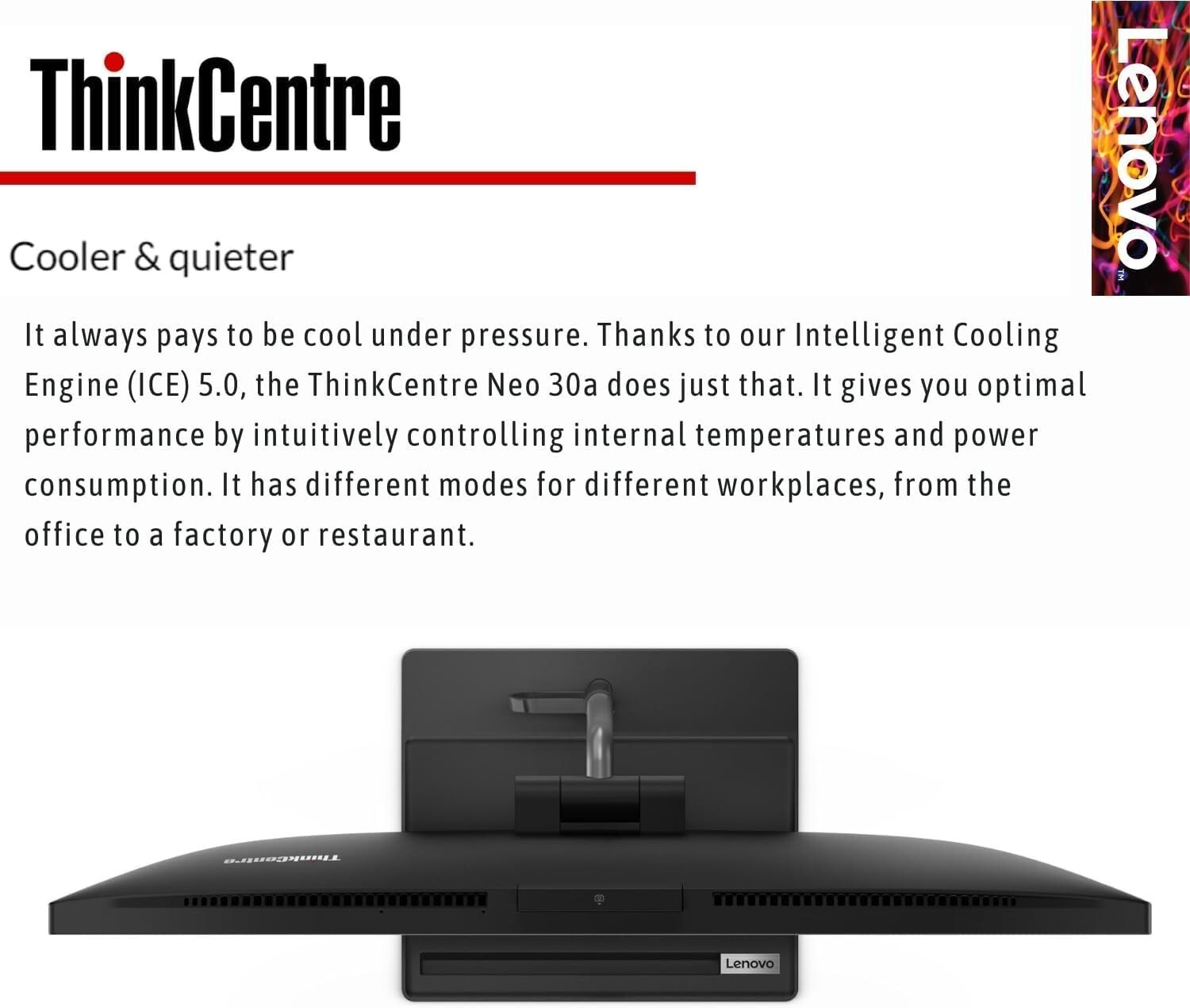 Lenovo ThinkCentre All-in-One Business Computer, 23.8″ FHD Display, 12th Gen