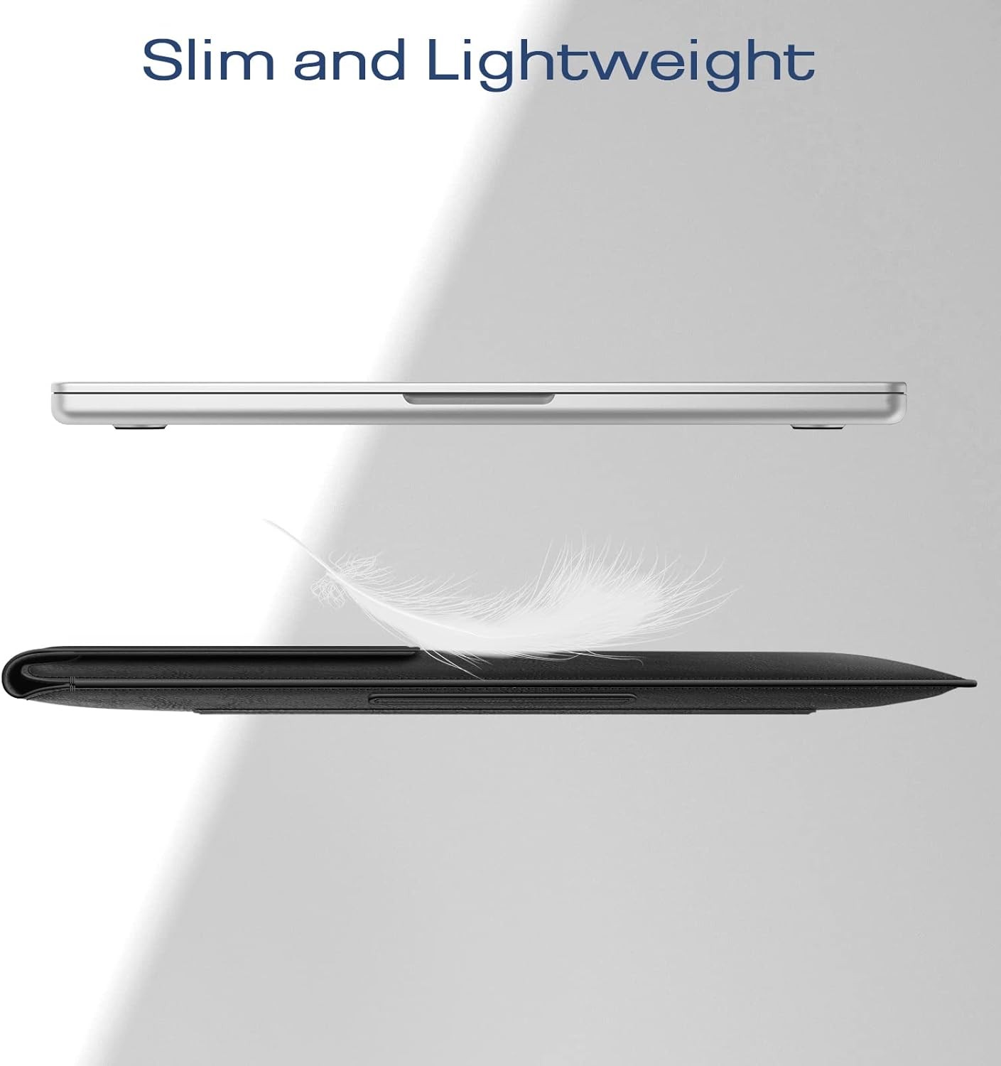 Slim Sleeve Cover for 13″ MacBook Pro, Air 13.3/13.6″, Neo 13″ Laptops – Black