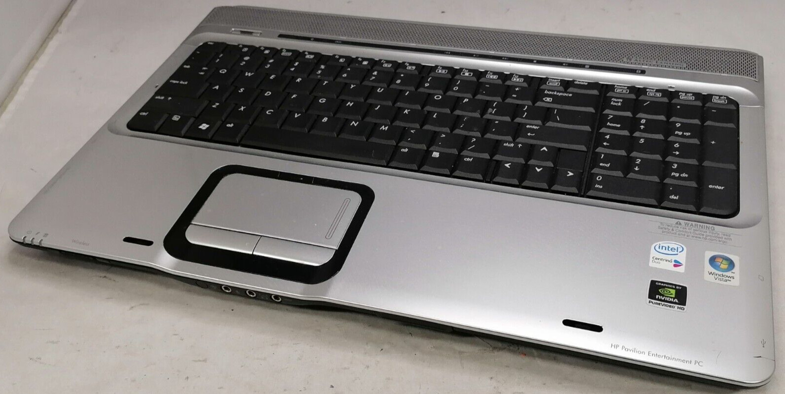 FOR PARTS 17″ HP Pavilion dv9000 (T5200/1.60 GHz/NO RAM/NO HDD) KEYBOARD ONLY