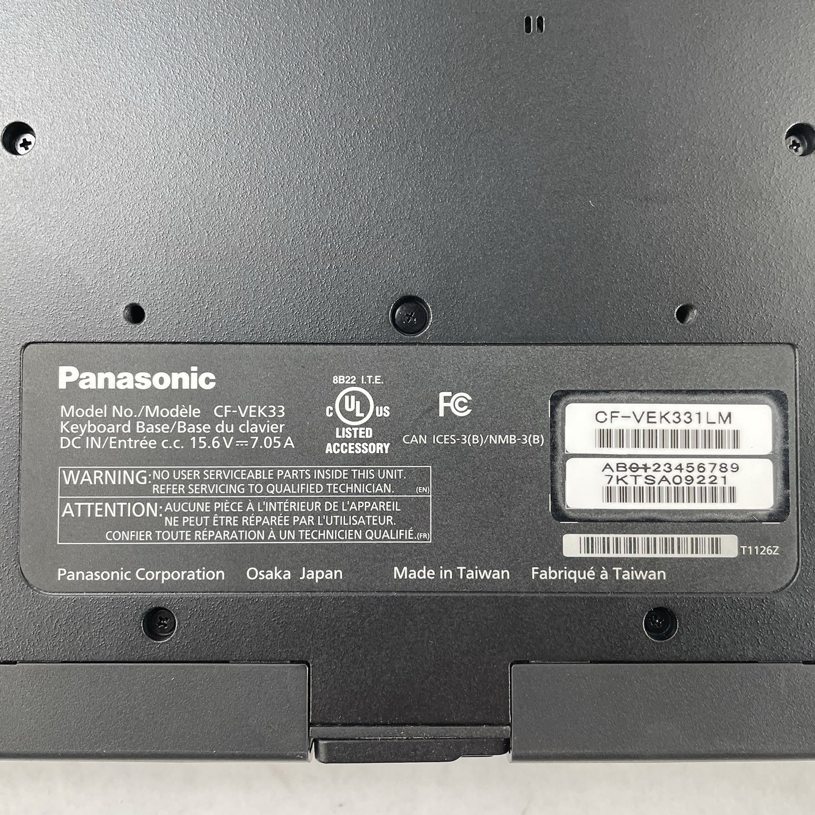 Panasonic CF-33 12″ i5-7300U 2.60 GHz 8 GB RAM No SSD/OS/AC – READ