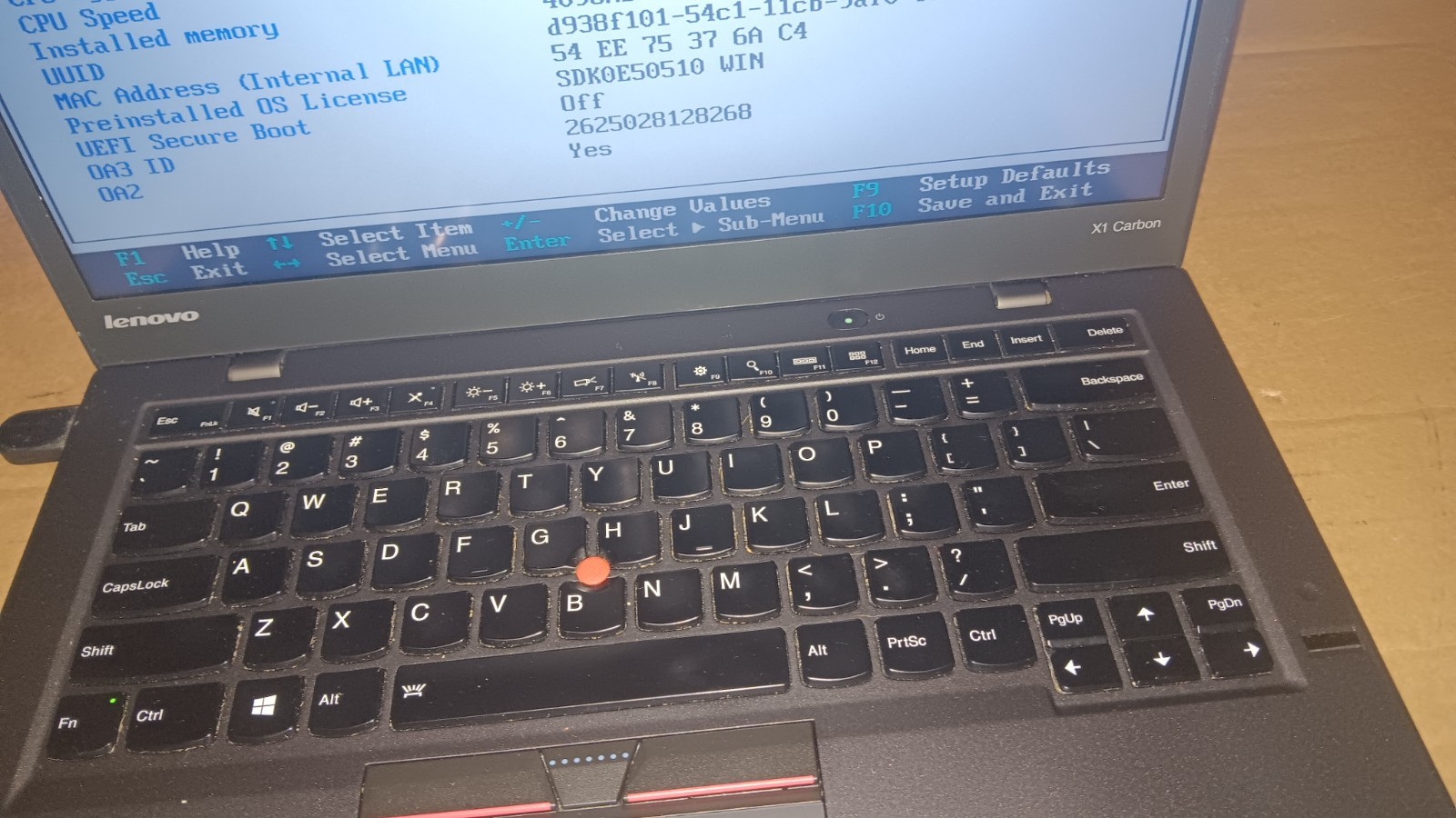 Lenovo ThinkPad X1 Carbon 3rd Gen 14″ Laptop Core i5-5300U @ 2.30 GHz 4 GB Ram