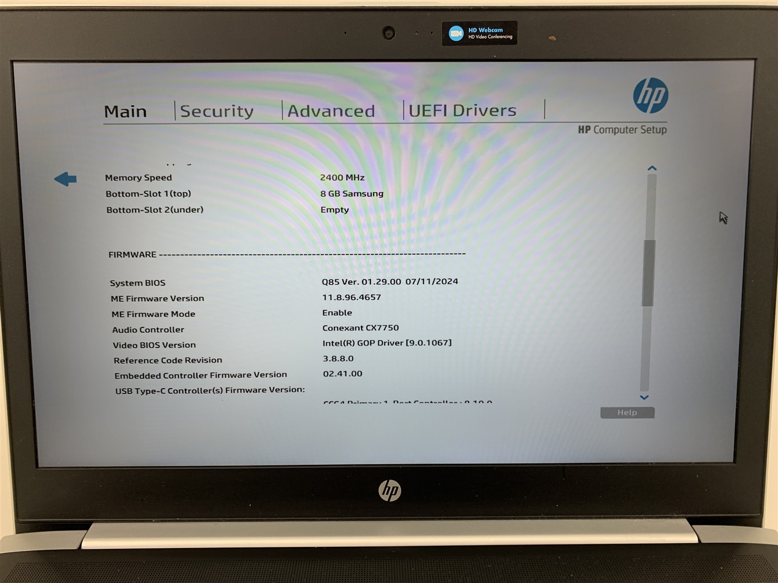 HP ProBook 450 G5 Intel i5-8250U 1.60GHz 8GB RAM 256GB NVMe M.2 SSD Windows 11