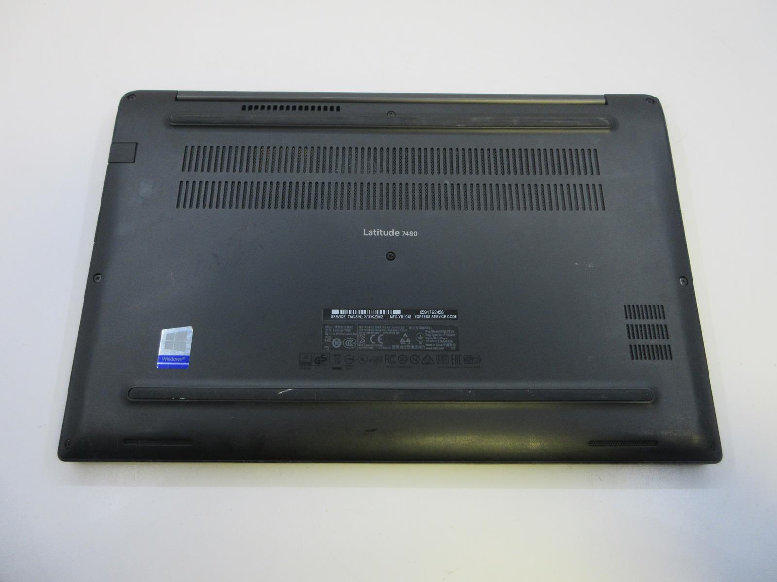 DELL LATITUDE 7480 Laptop w/ Intel Core i7-7600U 2.80 GHZ + 16 GB | No HD / OS