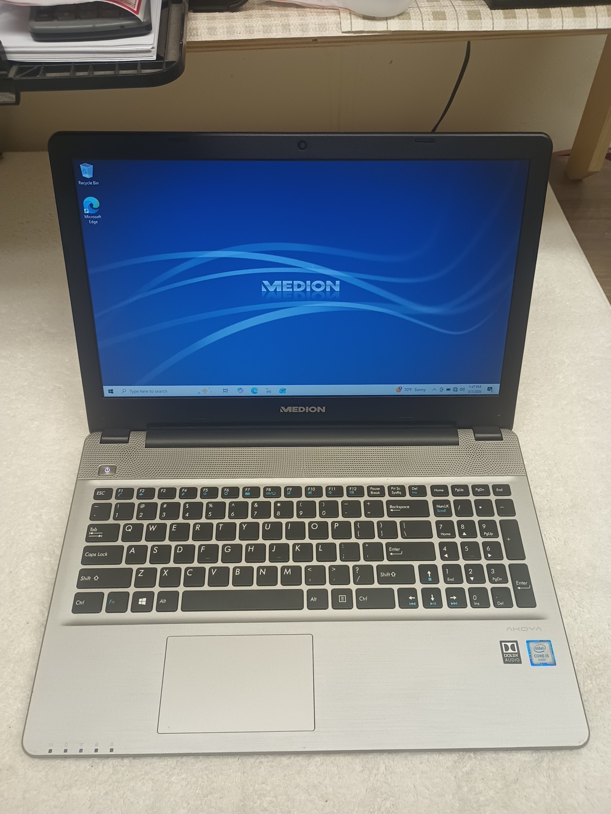 Medion Akoya E6422 i5-6200 CPU 2,30GHz 8GB 128GB HDD 1TB Windows 10 15.6″ Laptop