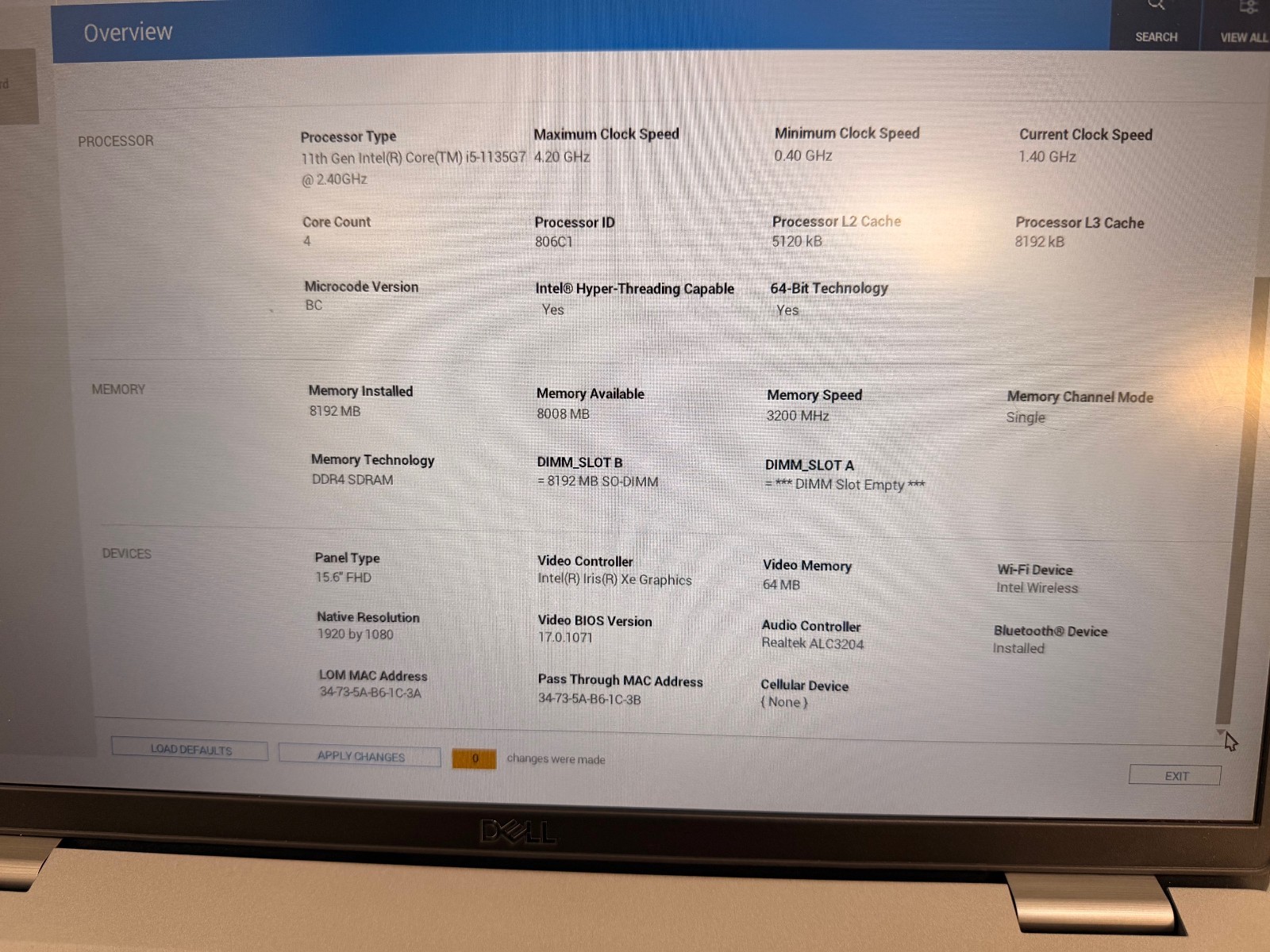 Dell Latitude 5520 Fast i5-1135G7 8GB 256GB NVMe SSD FHD WiFi BT Win11 Pro
