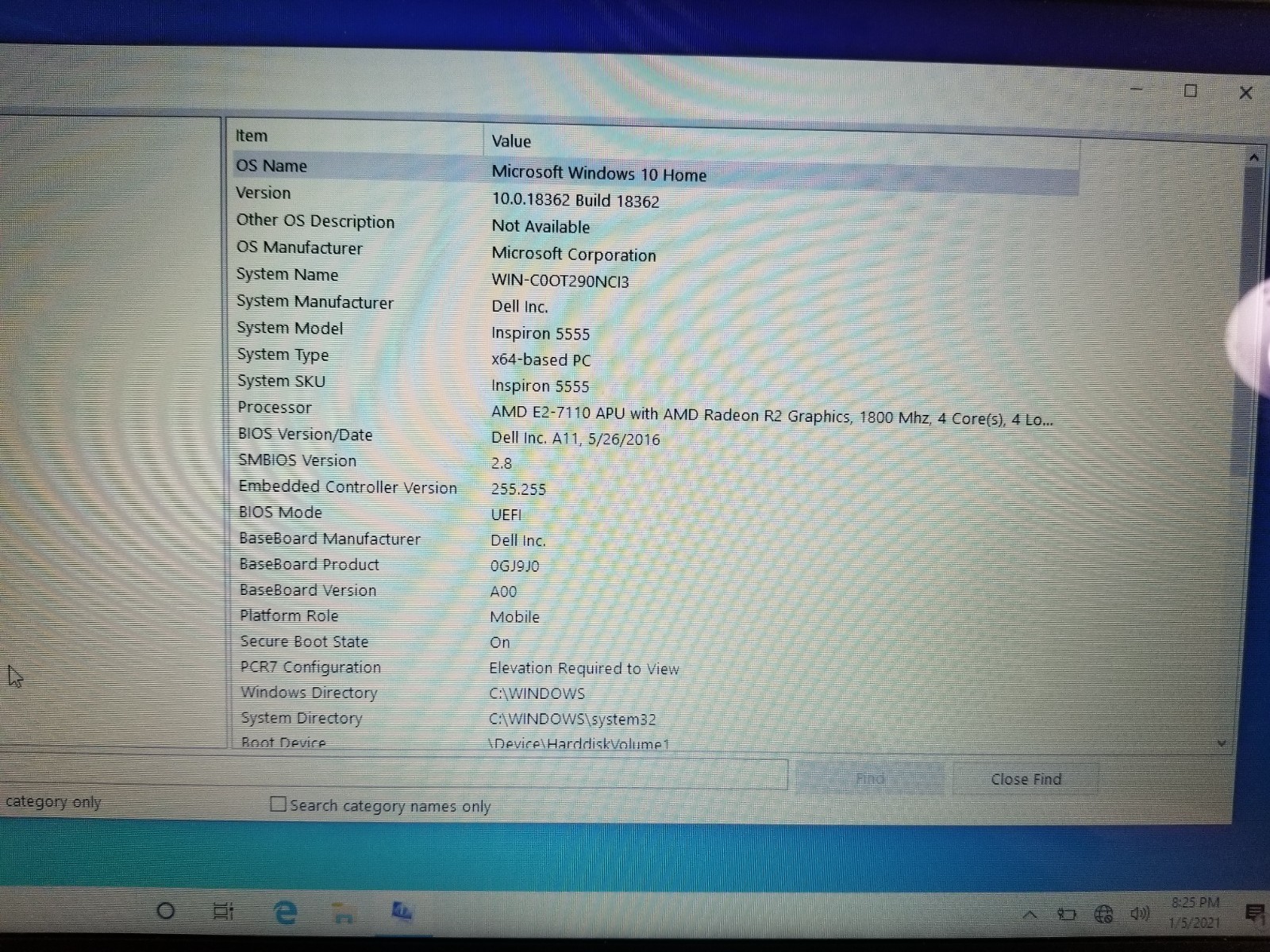 Dell Inspiron 15 5555, AMD E2-7110 , 4GB RAM, 1TB HDD, Win 10 GOLD *PLEASE READ