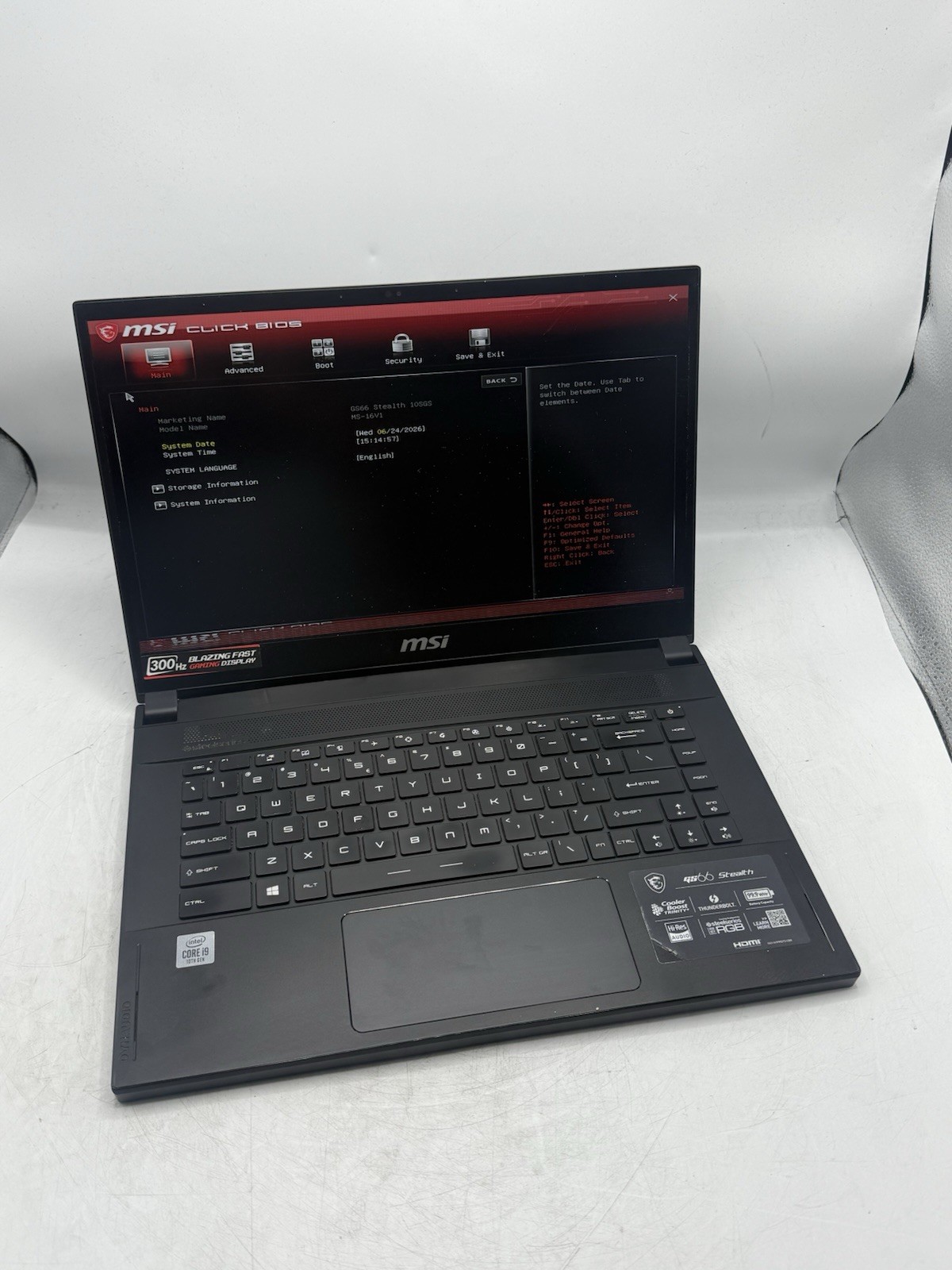 MSI GS66 Stealth 15.6″ FHD i9-10980HK 16GB RAM 2080 Super READ