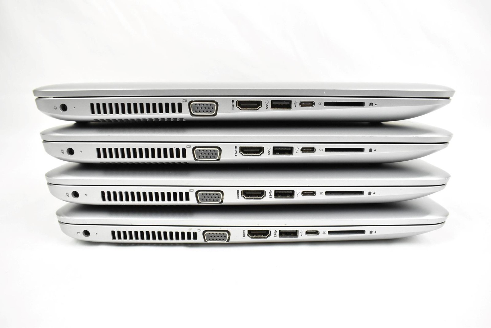 (4) HP ProBook 470 G4 Laptops i7-7500U 2.7GHz 8GB 240GB SSD DVDRW No OS 17.3″