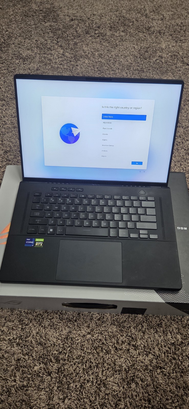 ASUS ROG Zephyrus M16 1TB SSD Intel Core i9 Rtx 3070ti 40GB RAM Gaming Laptop