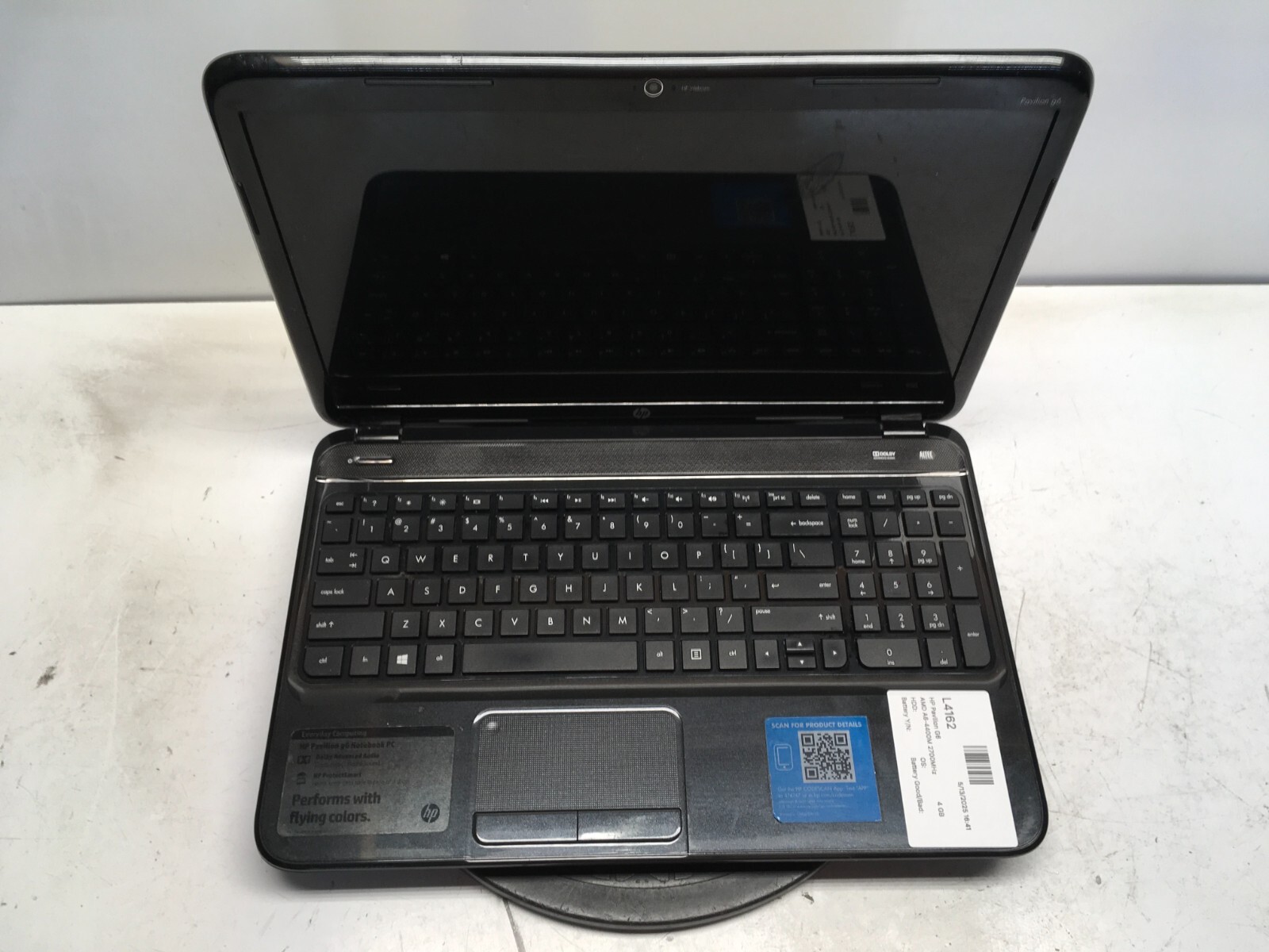 HP Pavilion G6 AMD A6-4400M 2700MHz 4 GB NO HDD No Batt
