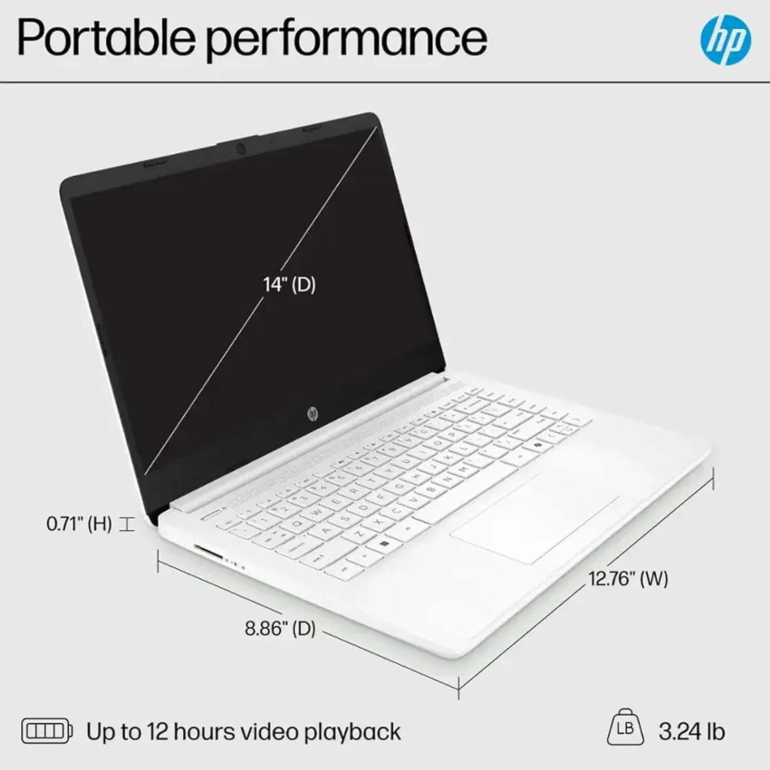 HP 14″ Student Laptop, Intel Celeron N4500 processor, Wi-Fi 6,720p ,Window 11