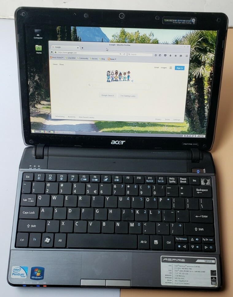 ACER Aspire 1820TZ Geniue Intel U4100 2GB RAM 160GB HDD wifi WEBCAM BLUETOOTH