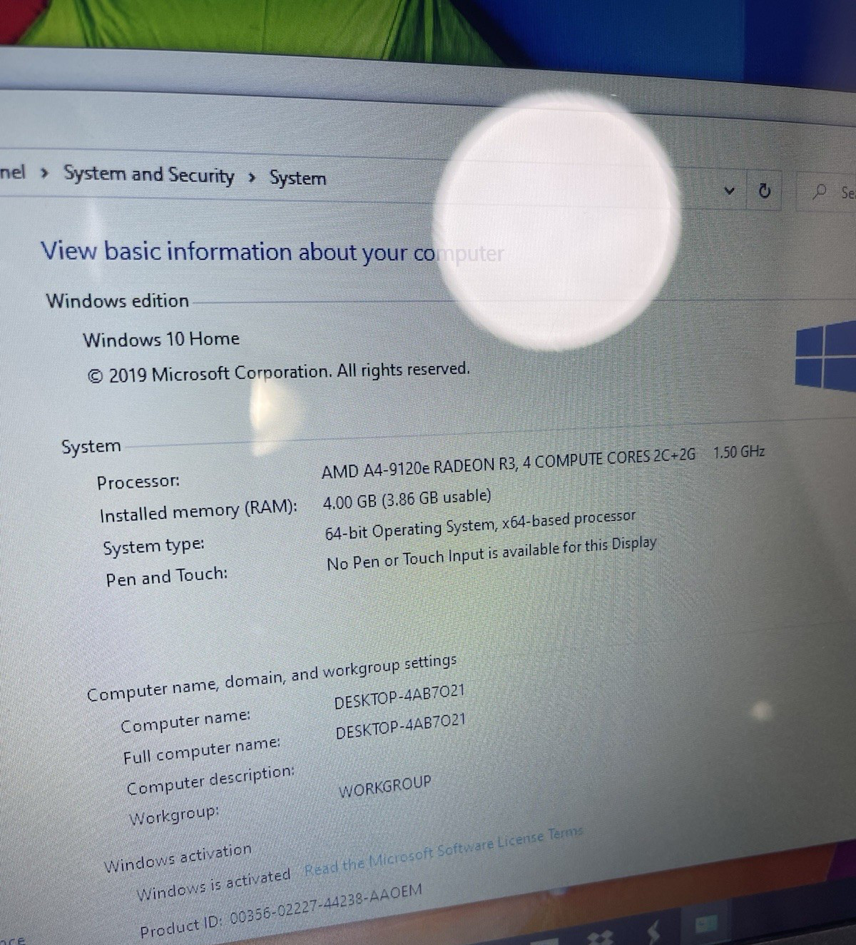 HP Laptop Stream 14 AMD A4-9120e Radeon R3 4 Cores 4GB 1.50 GHz 13.5″