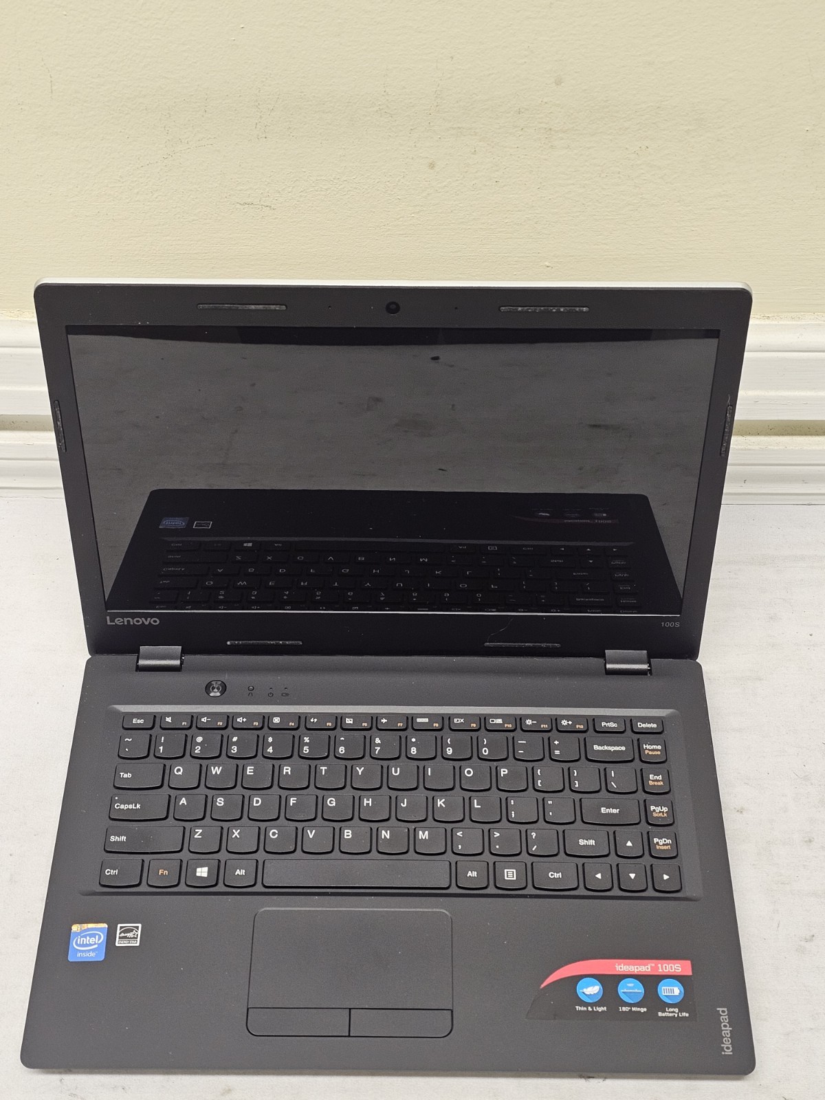 Lenovo IdeaPad 1005 Laptop – Intel – 2GB RAM – 60GB SSD – BAD BATTERY – Win 10