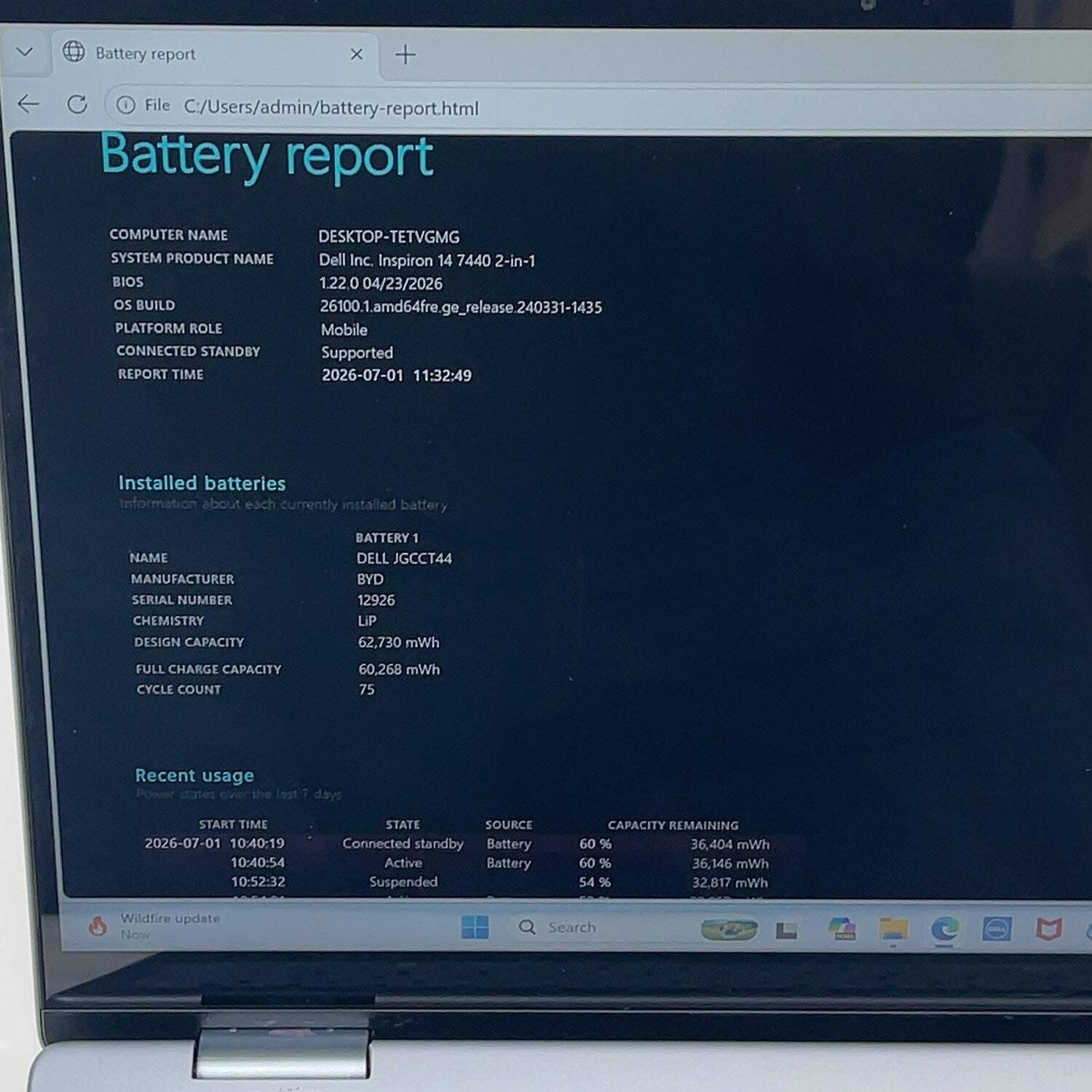 Dell Inspiron 14″ Core 7 150U 1.8GHz 16GB RAM 1TB SSD