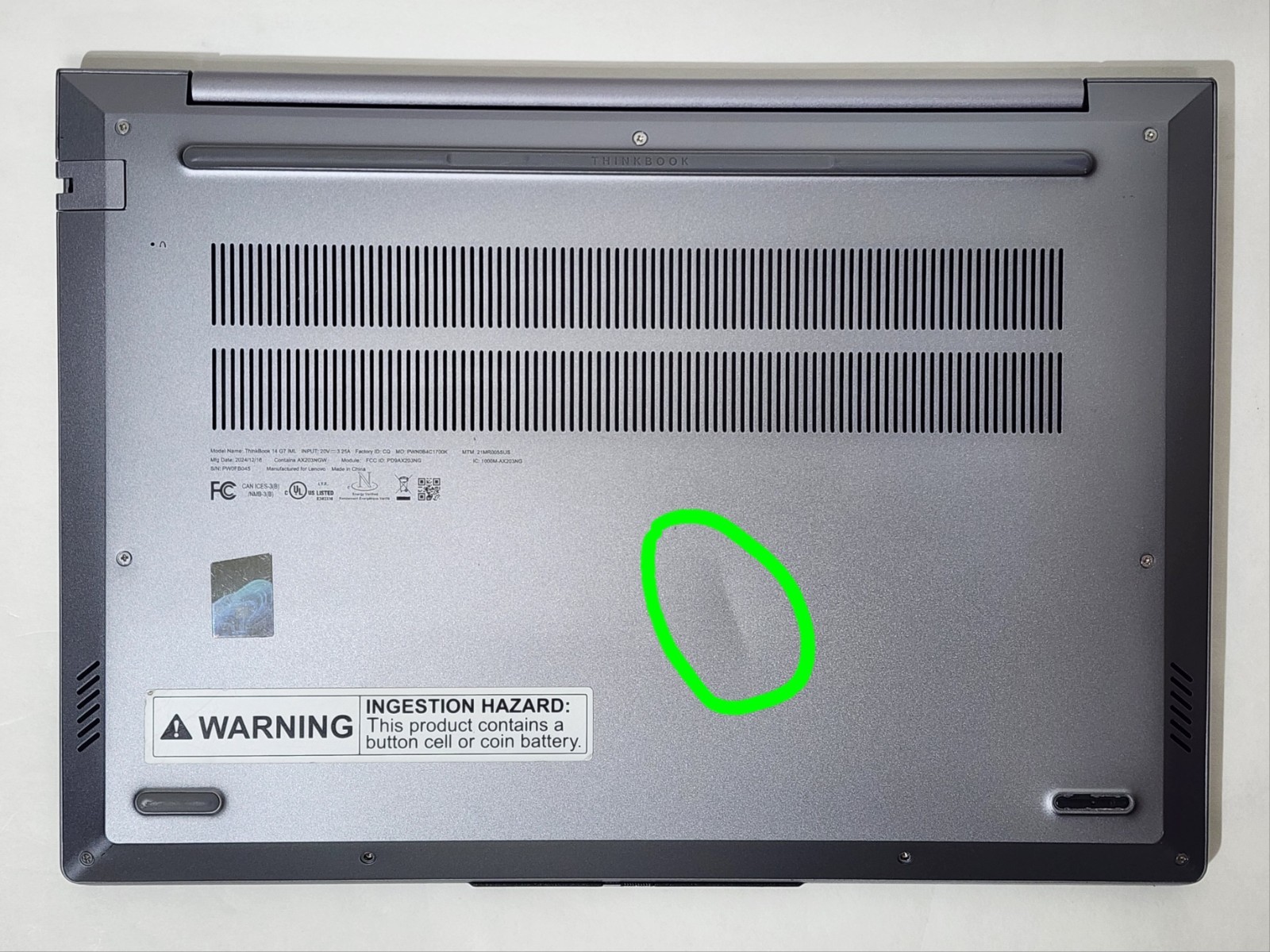 (PW0FB045) Lenovo ThinkBook 14 G7 IML 14″Touchscreen Ultra 7-155U(NO RAM,SSD,AC)