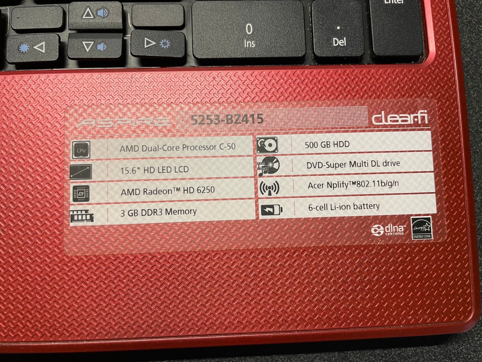 Acer Aspire 5253-BX415 15.6″ Laptop AMD C-50 3GB RAM 500GB HDD