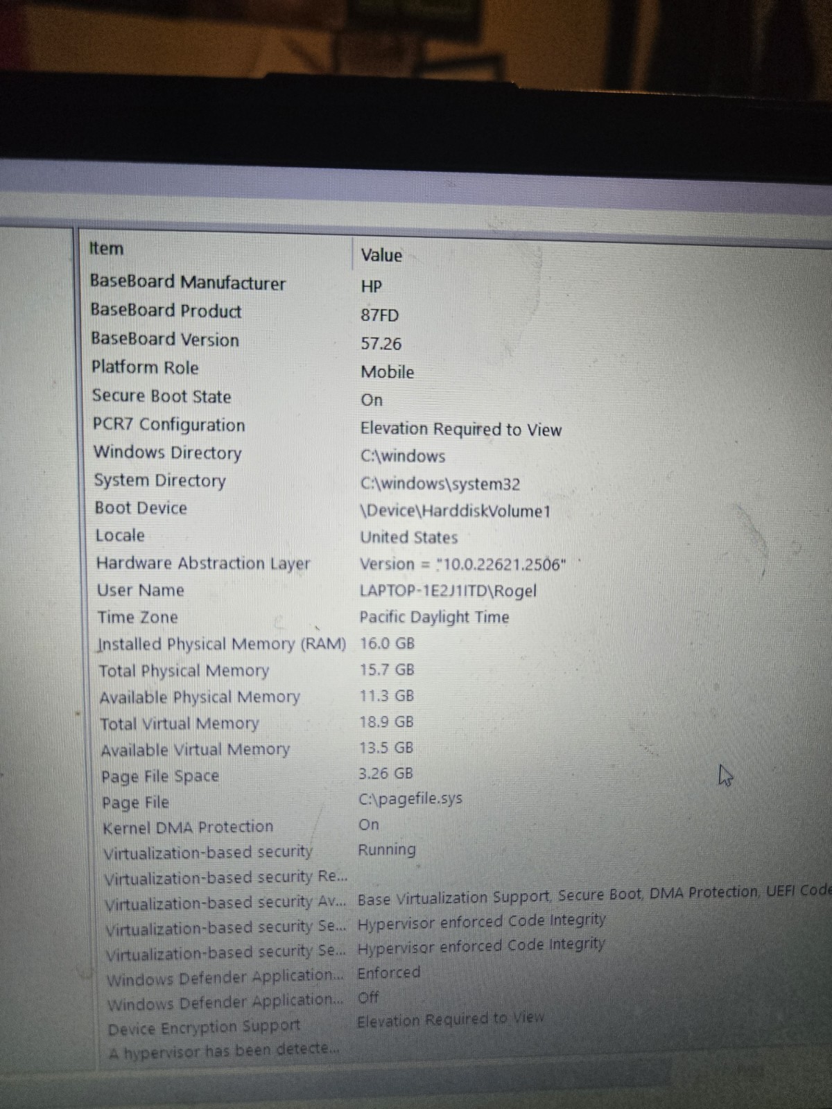Hp Laptop – Check Description